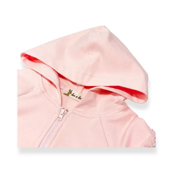 Embellished Hooded Jacket -Pink