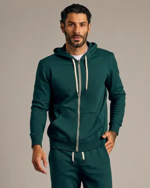 Emerald Fleece French Terry Zip Hoodie