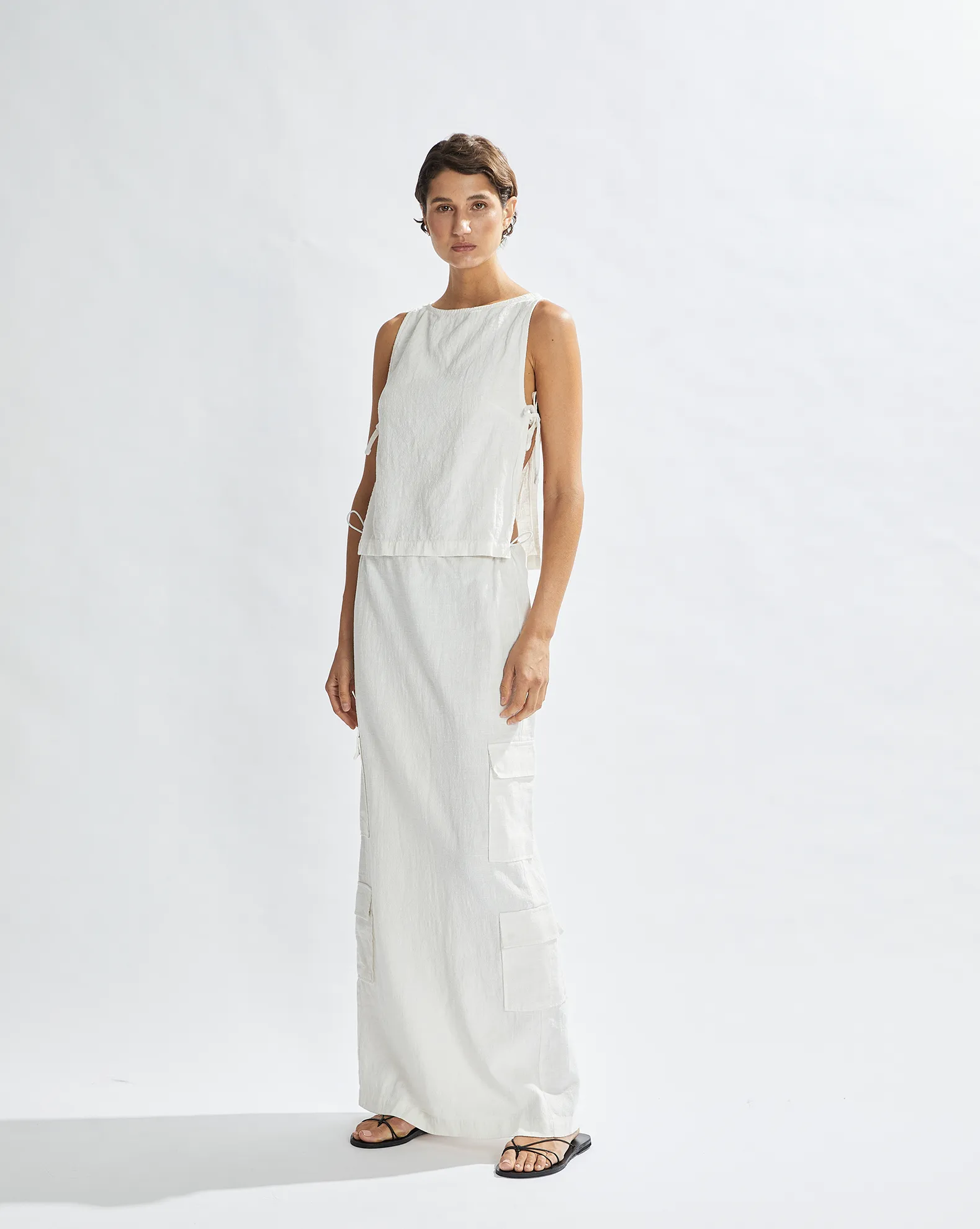 Evie Maxi Skirt Off White