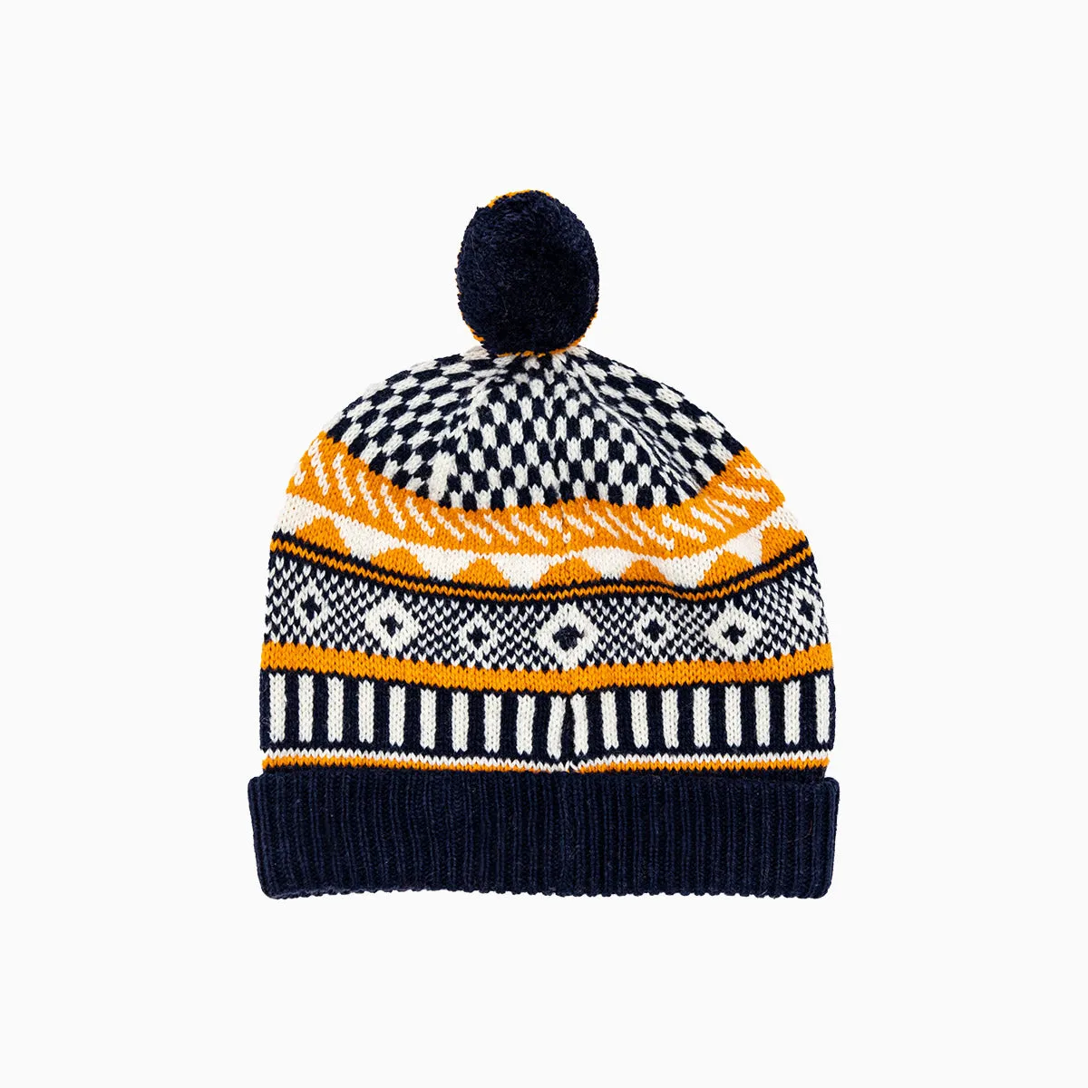 Fair Isle Knit Beanie Hat