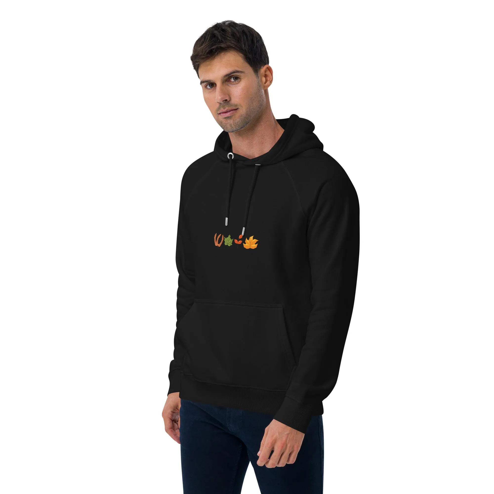 Fall Thanksgiving Graphic Men Eco Raglan Hoodie