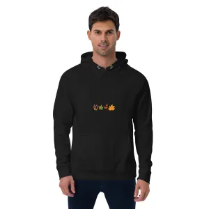 Fall Thanksgiving Graphic Men Eco Raglan Hoodie