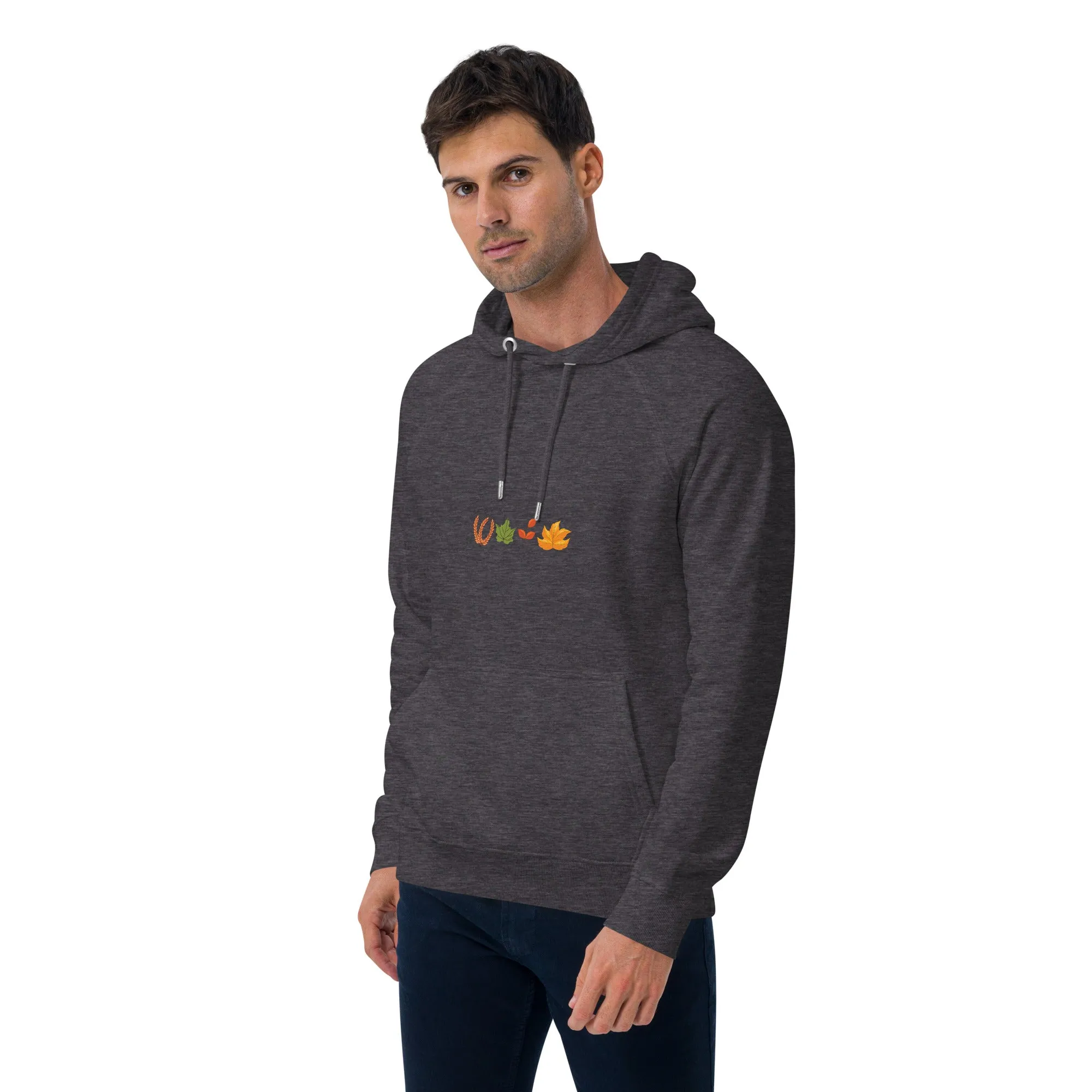 Fall Thanksgiving Graphic Men Eco Raglan Hoodie