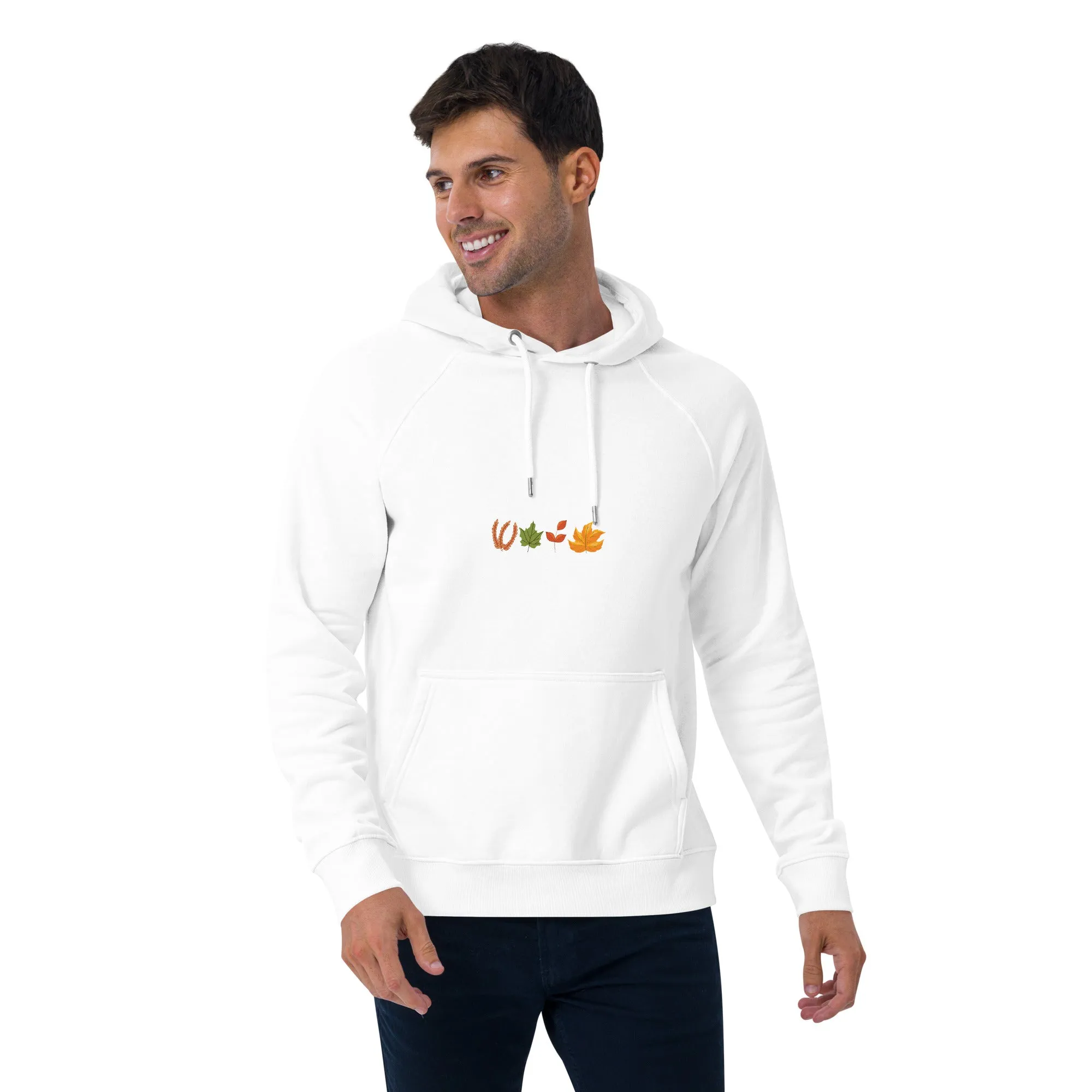 Fall Thanksgiving Graphic Men Eco Raglan Hoodie