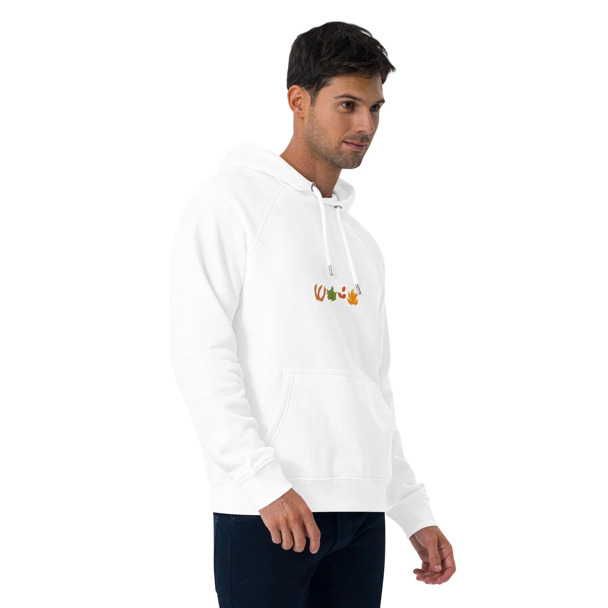 Fall Thanksgiving Graphic Men Eco Raglan Hoodie