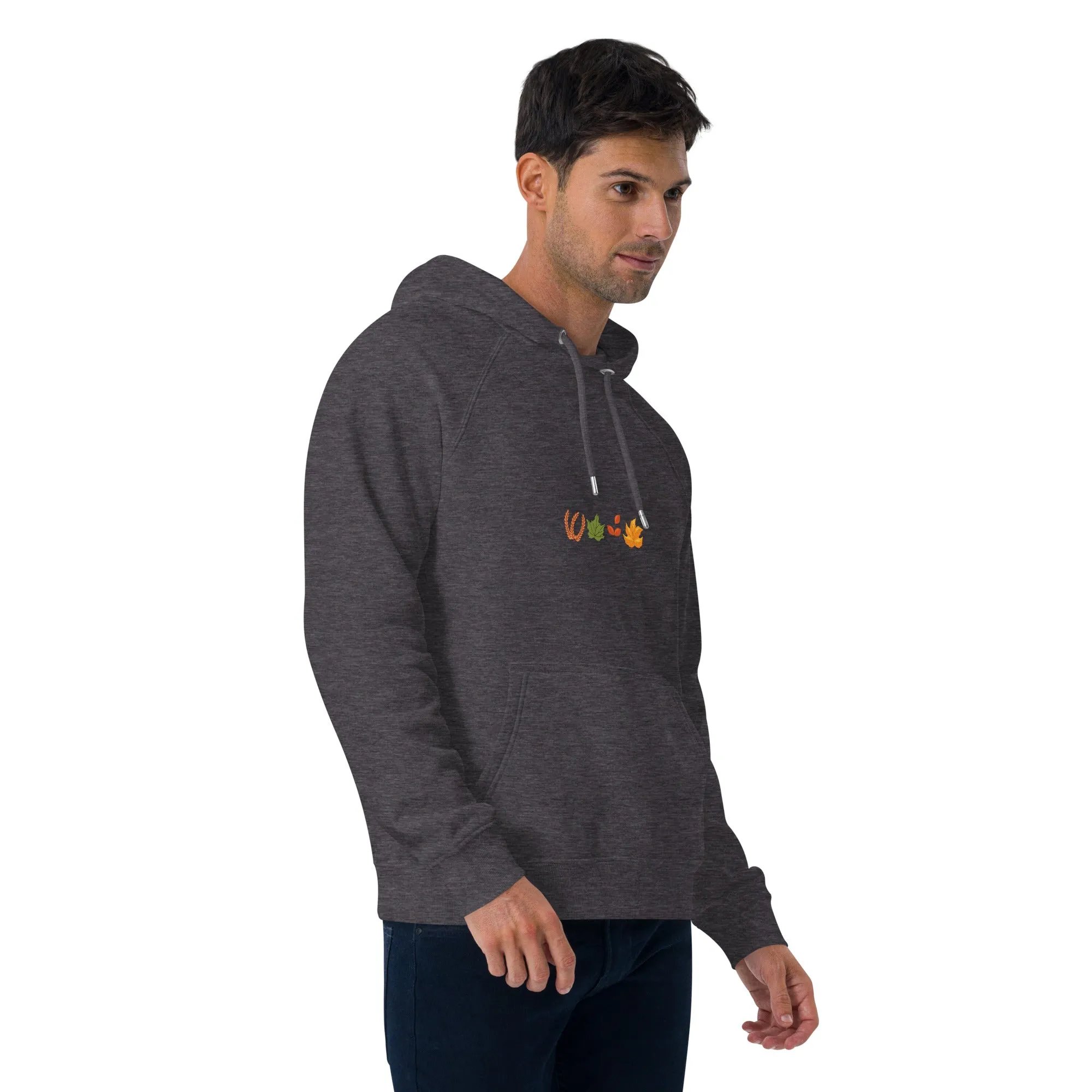 Fall Thanksgiving Graphic Men Eco Raglan Hoodie