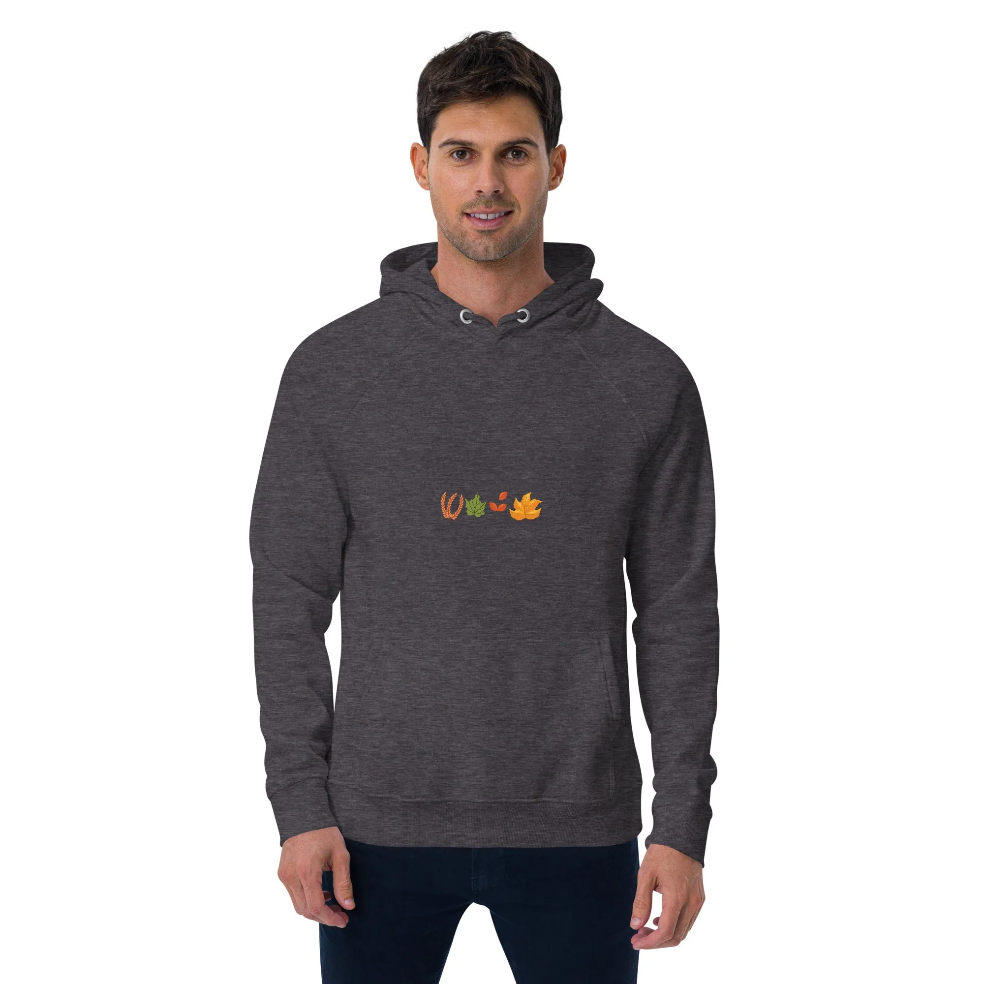 Fall Thanksgiving Graphic Men Eco Raglan Hoodie