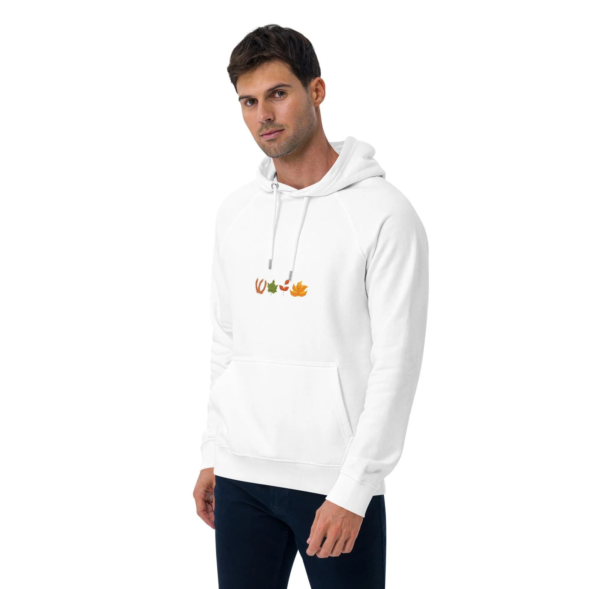 Fall Thanksgiving Graphic Men Eco Raglan Hoodie