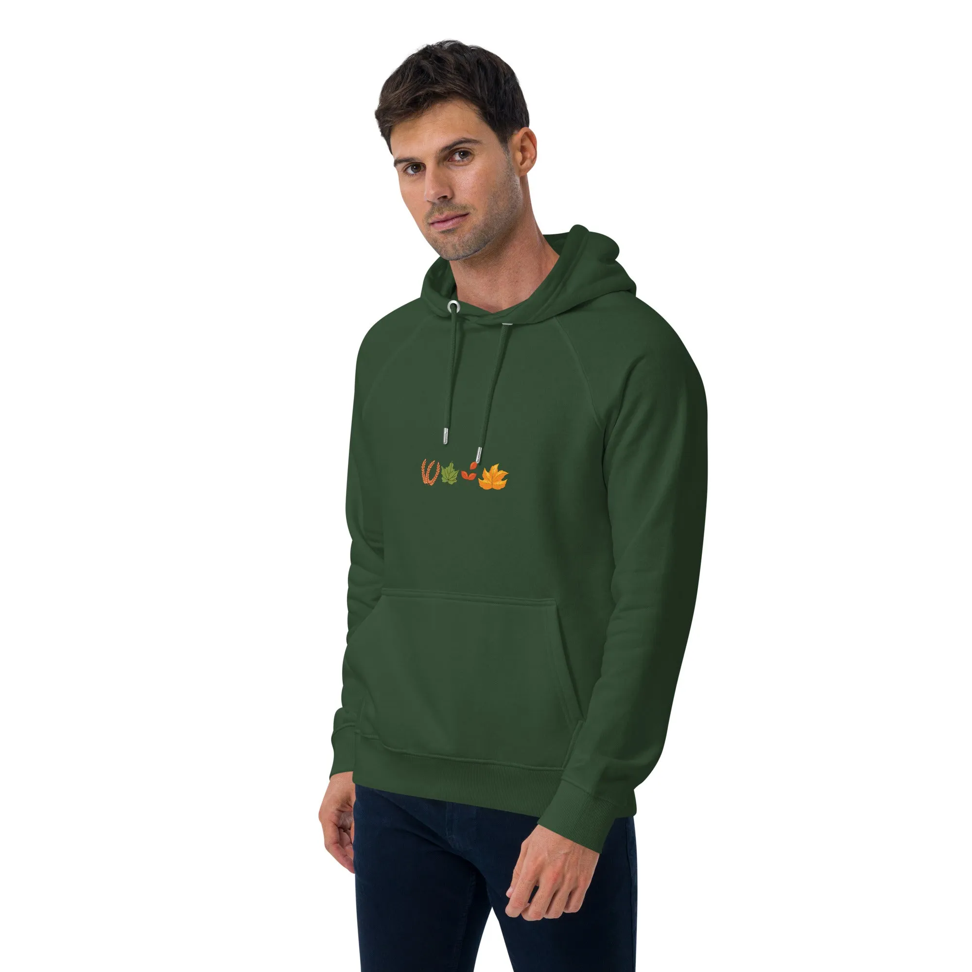 Fall Thanksgiving Graphic Men Eco Raglan Hoodie