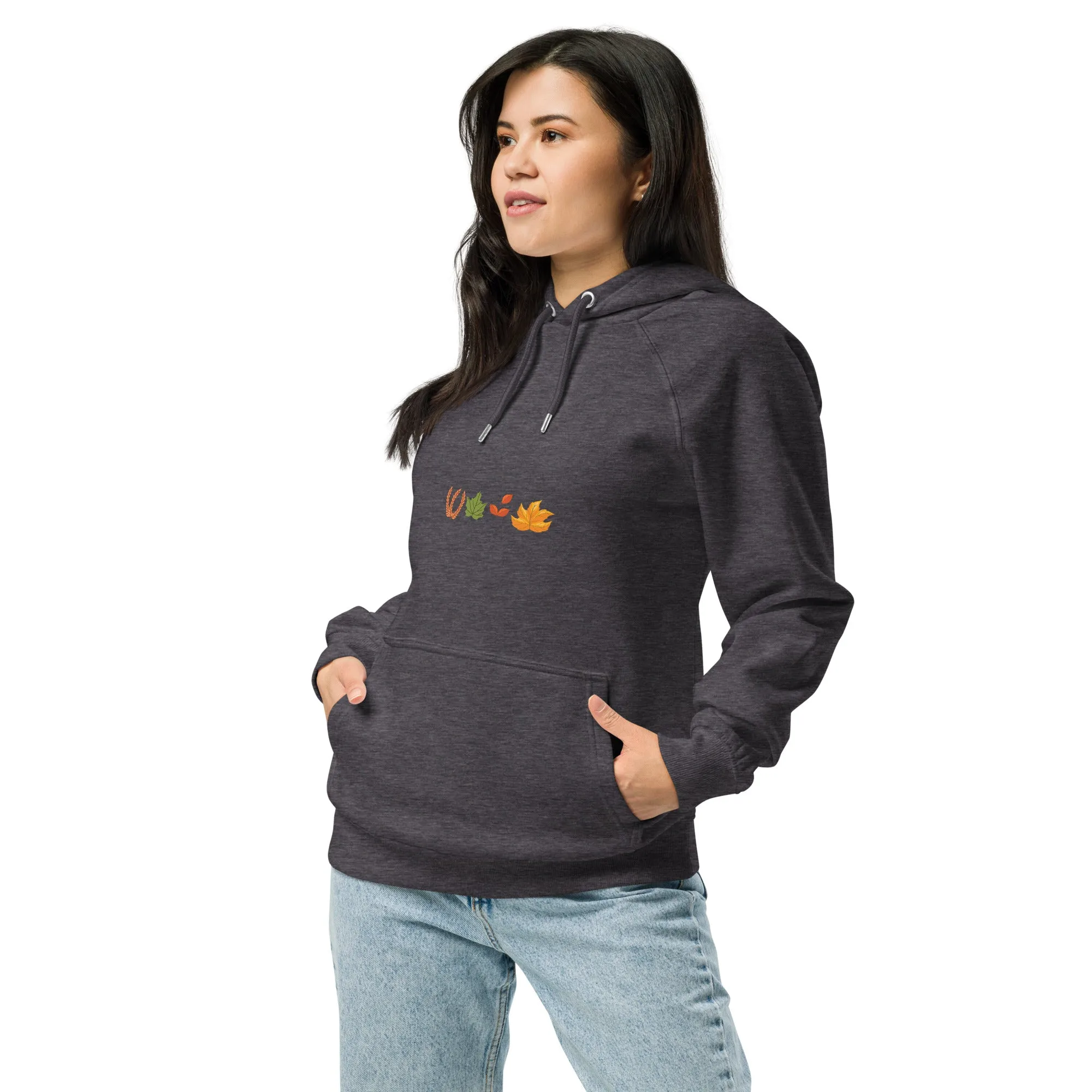 Fall Thanksgiving Graphic Women Eco Raglan Hoodie