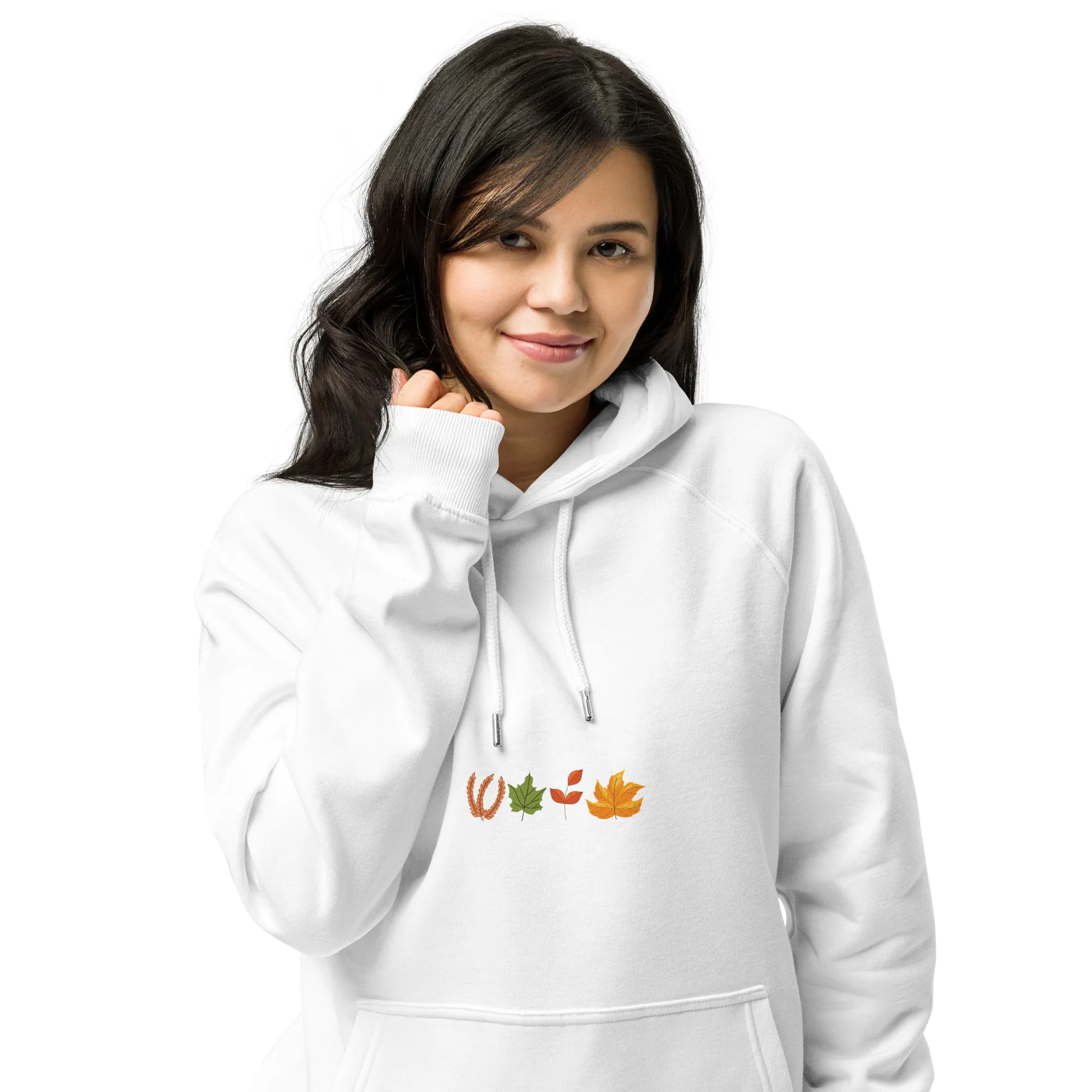 Fall Thanksgiving Graphic Women Eco Raglan Hoodie