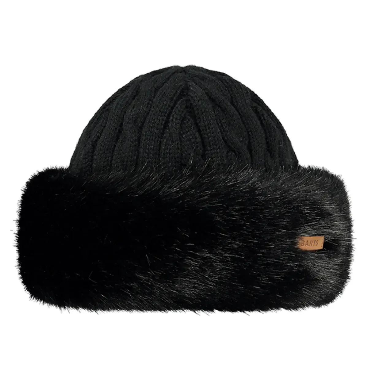 Faux Fur Cable Bandhat - Black