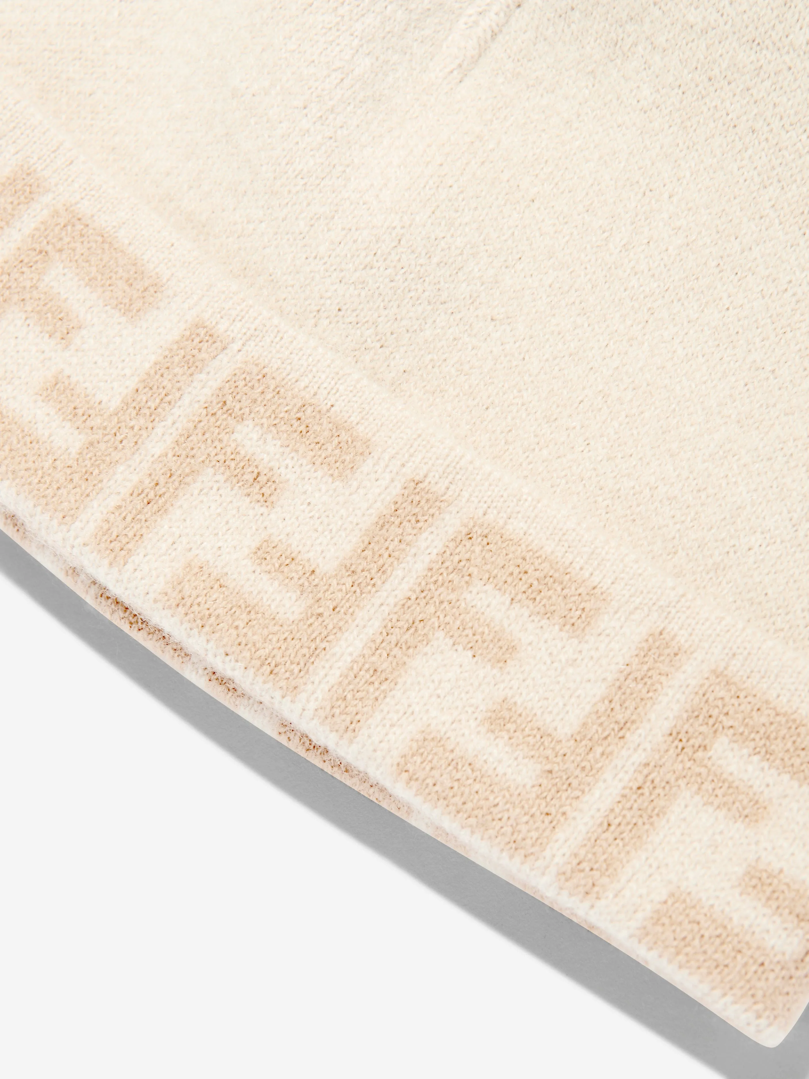 Fendi Kids FF Reversible Beanie Hat in Beige