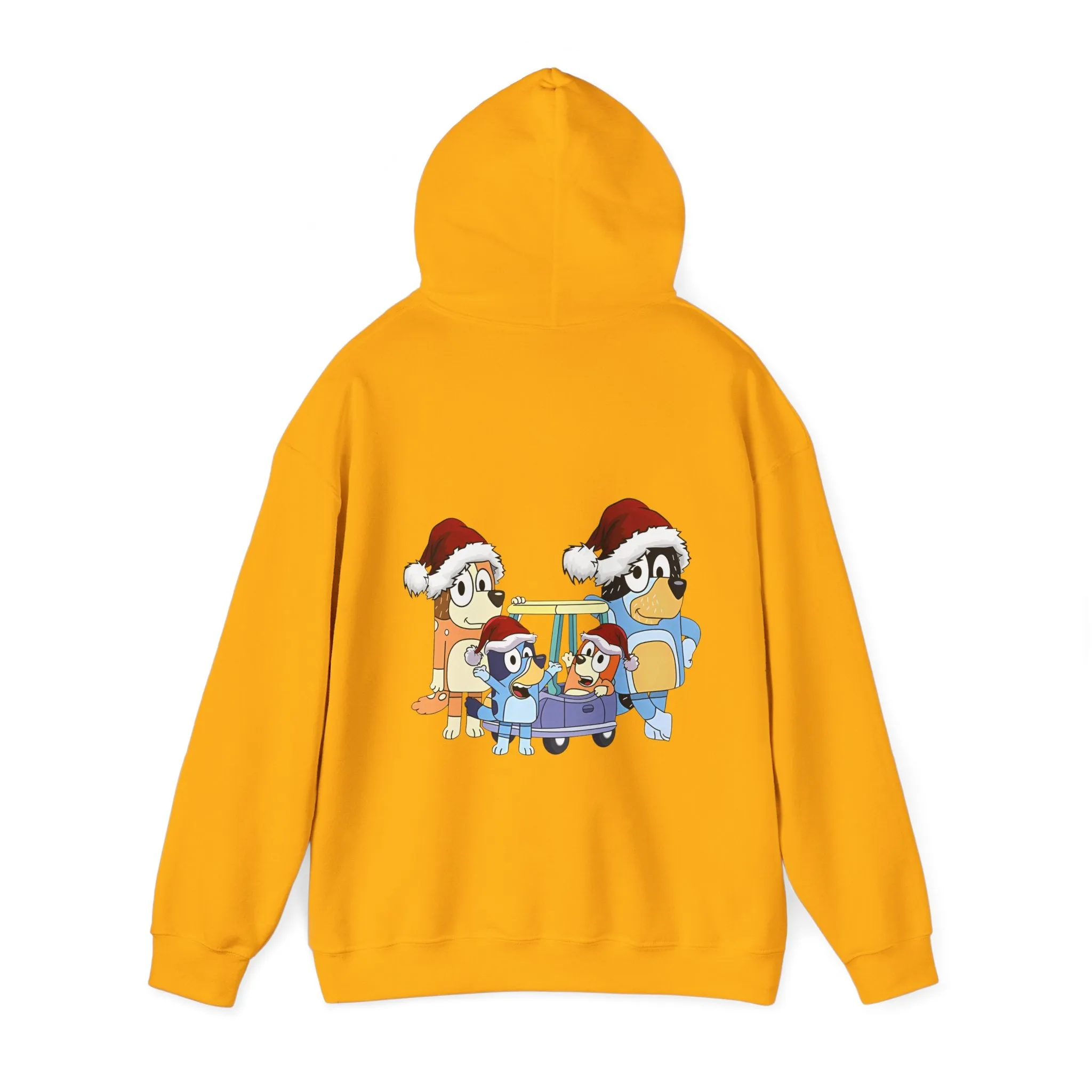 Festive Family Animal Hoodie - Unisex Heavy Blend Sweatshirt with Christmas Design