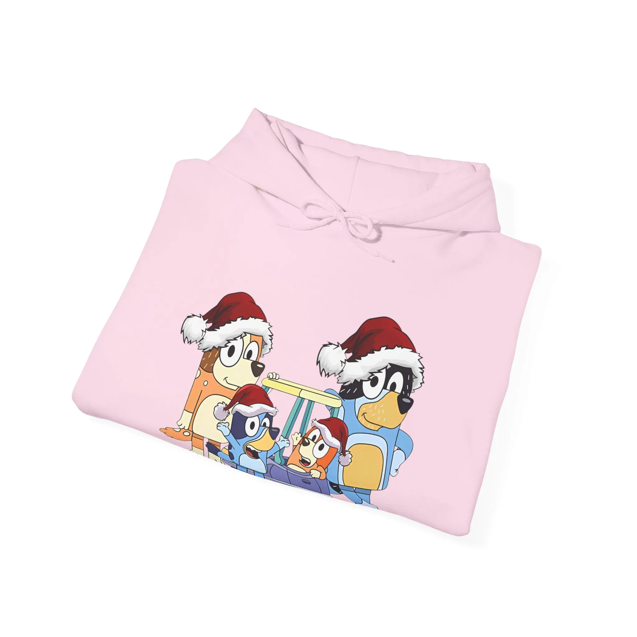 Festive Family Animal Hoodie - Unisex Heavy Blend Sweatshirt with Christmas Design