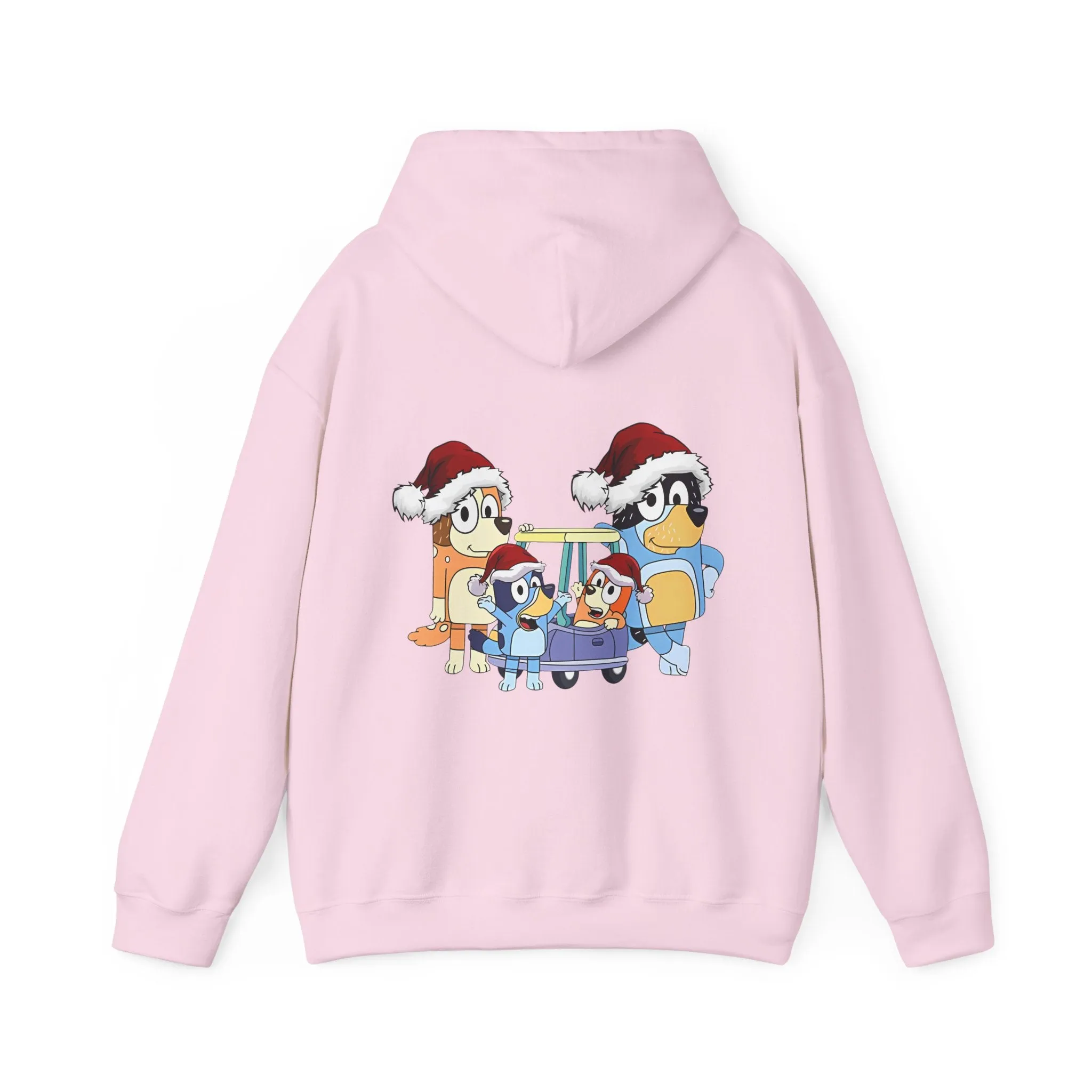 Festive Family Animal Hoodie - Unisex Heavy Blend Sweatshirt with Christmas Design