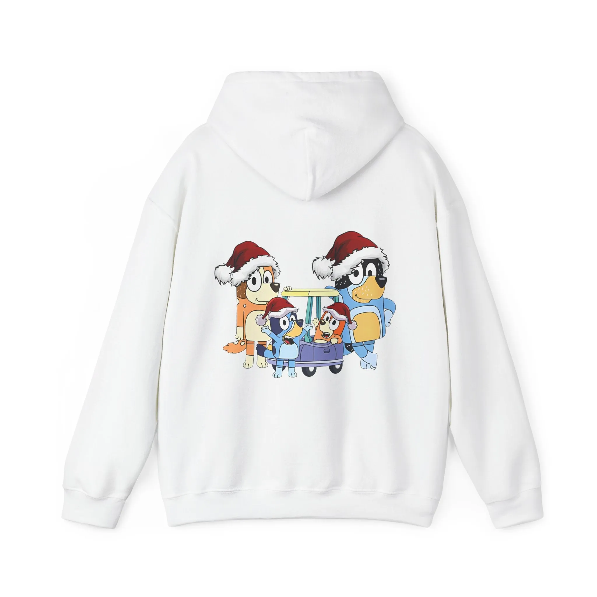 Festive Family Animal Hoodie - Unisex Heavy Blend Sweatshirt with Christmas Design