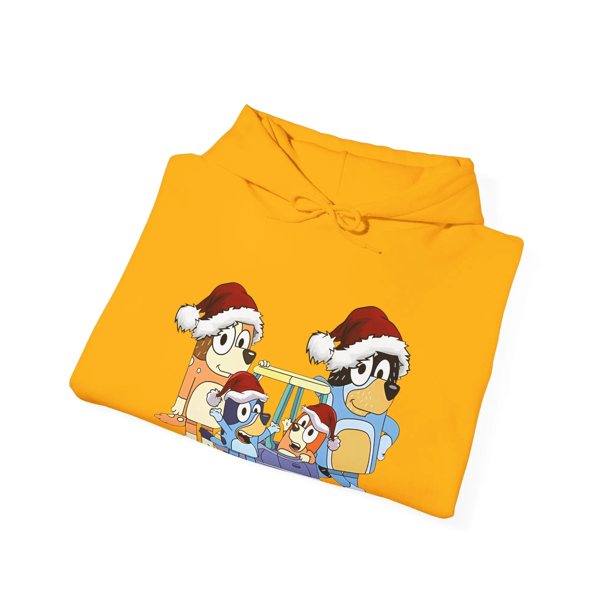 Festive Family Animal Hoodie - Unisex Heavy Blend Sweatshirt with Christmas Design