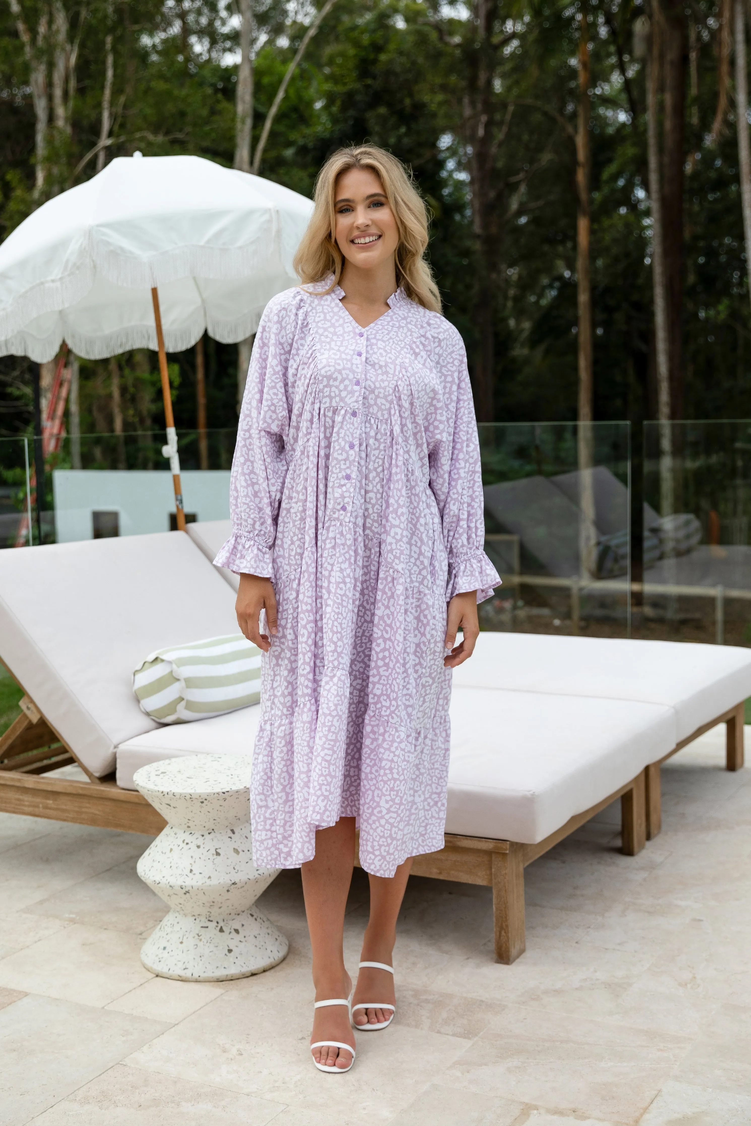 FINAL SALE Harvest Maxi Dress in Dusk Leopard