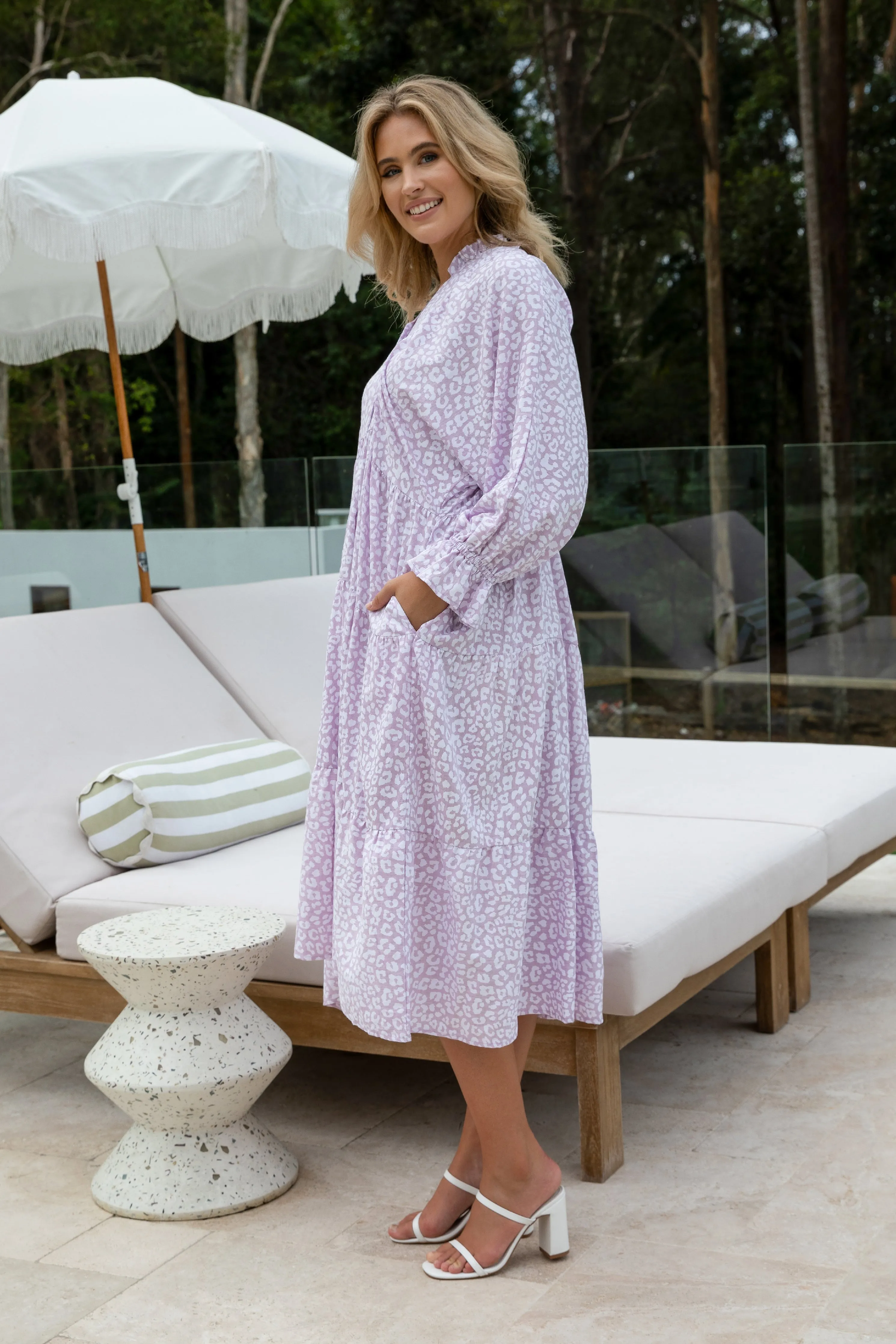 FINAL SALE Harvest Maxi Dress in Dusk Leopard