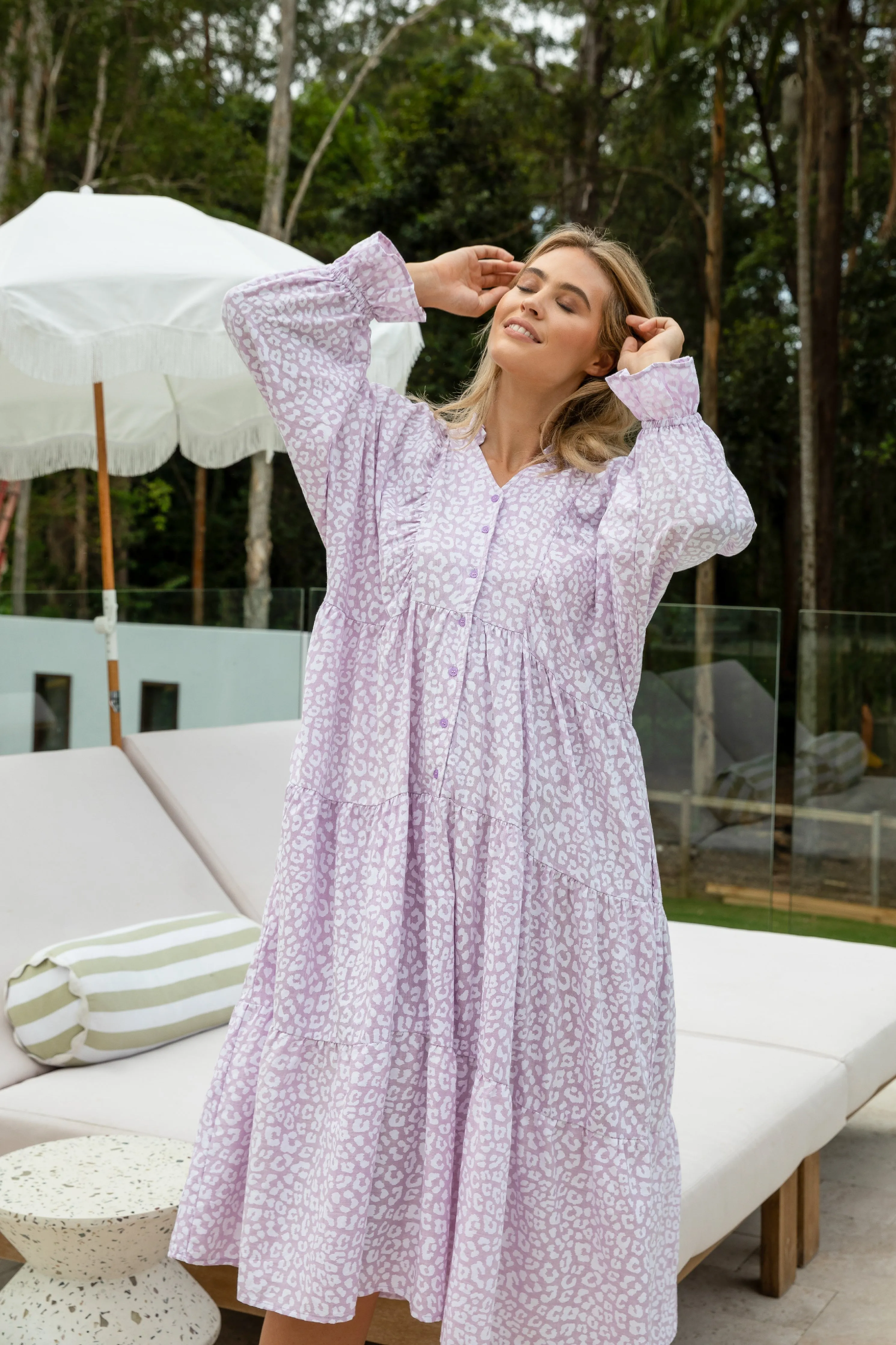 FINAL SALE Harvest Maxi Dress in Dusk Leopard