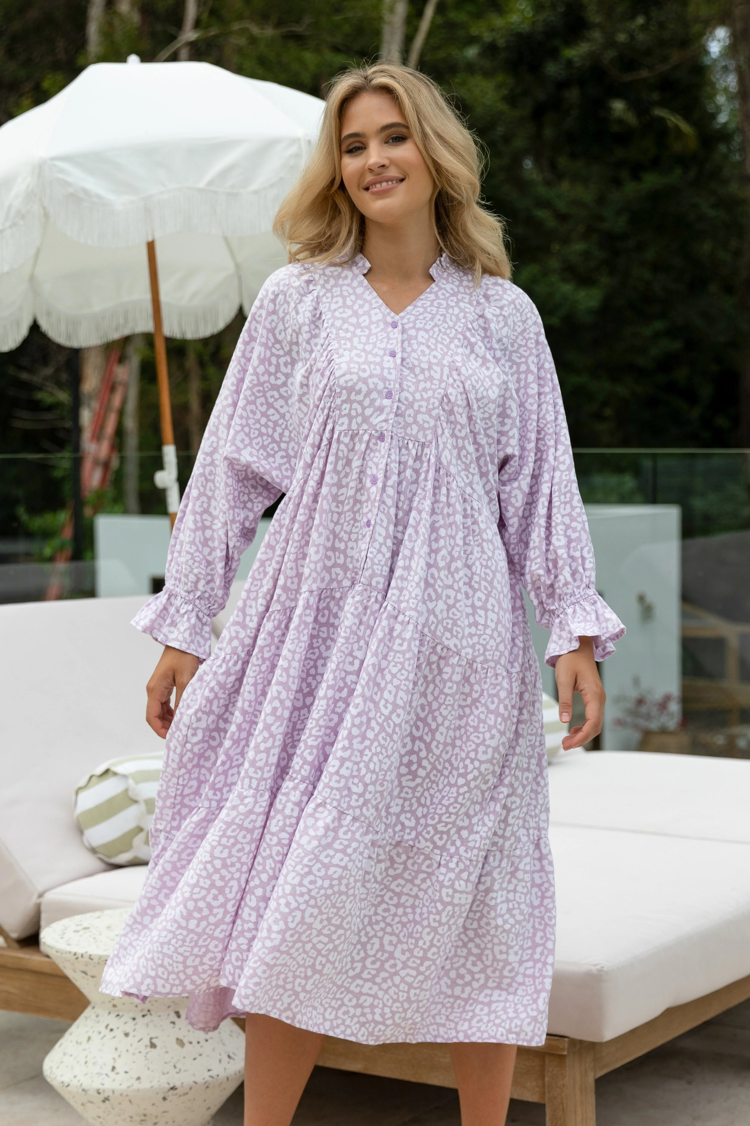 FINAL SALE Harvest Maxi Dress in Dusk Leopard
