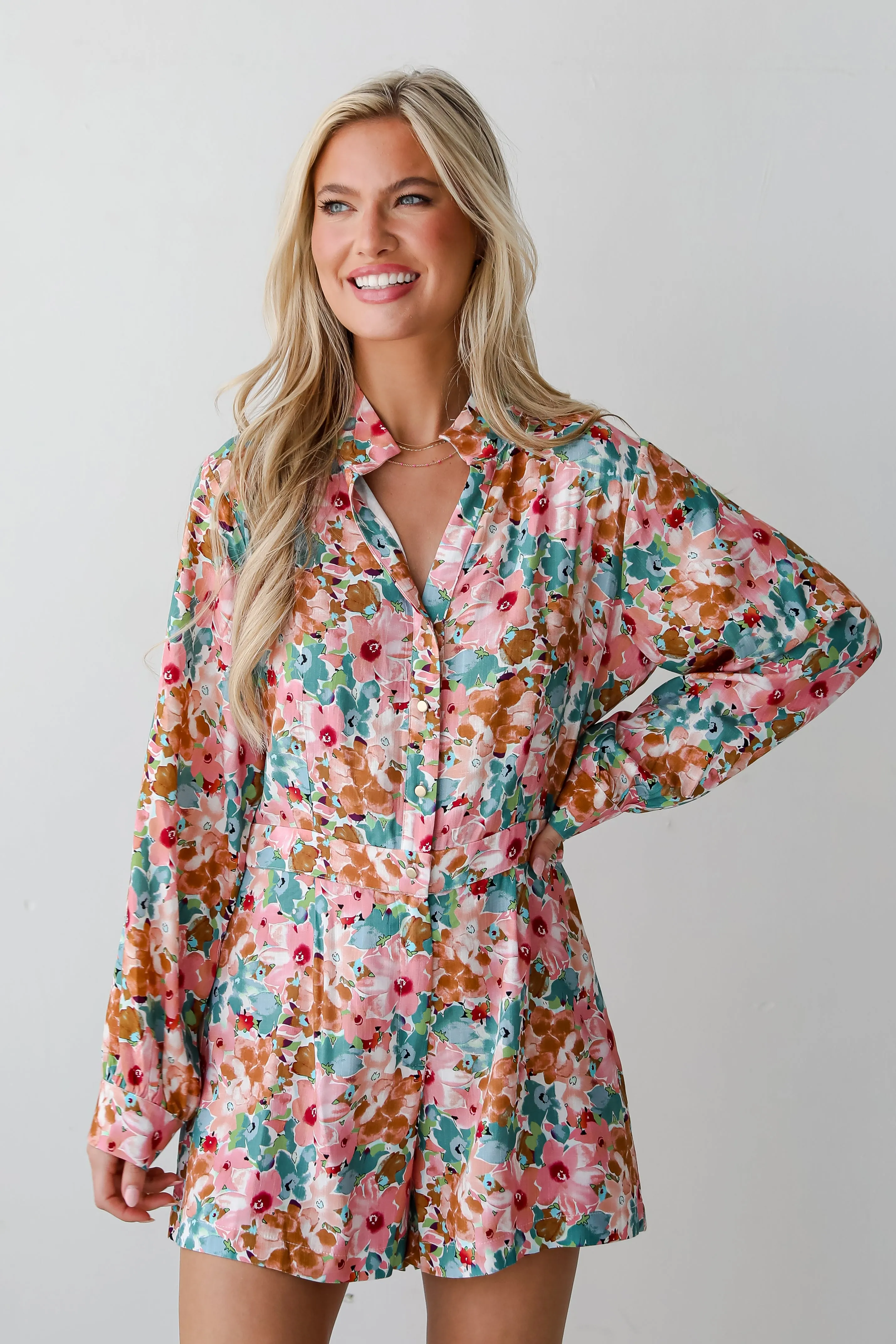 FINAL SALE - Most Beautiful Day Pink Floral Maxi Dress Romper