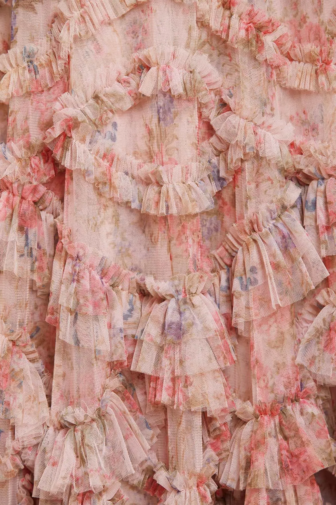 Floral Wreath Phoenix V-Neck Gown