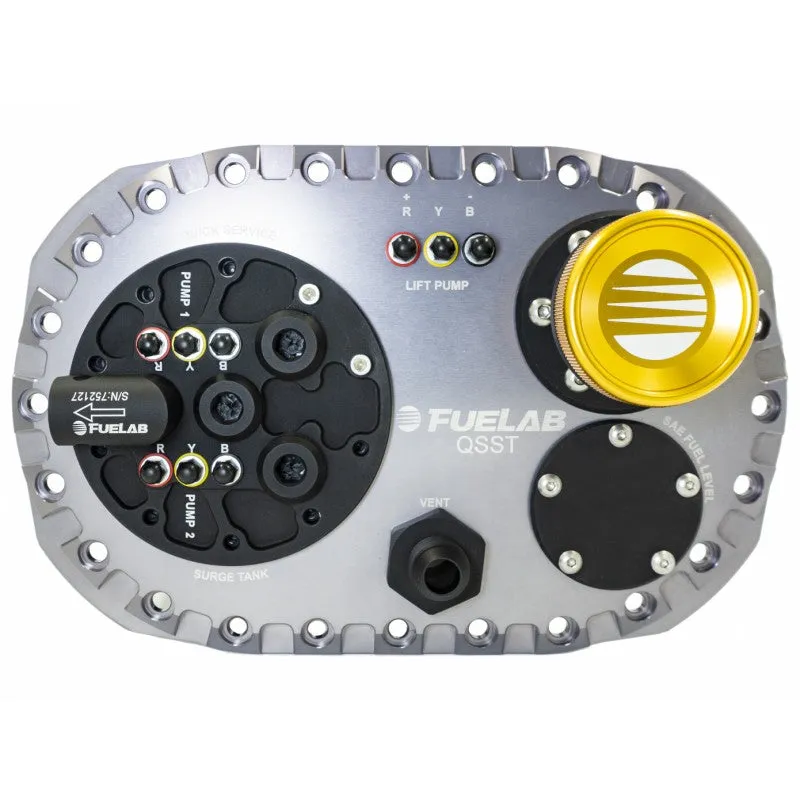 FUELAB 62710-4 Fuel System QSST Titanium with Surge Tank Pump Twin Screw FUELAB 93903, no lift pump