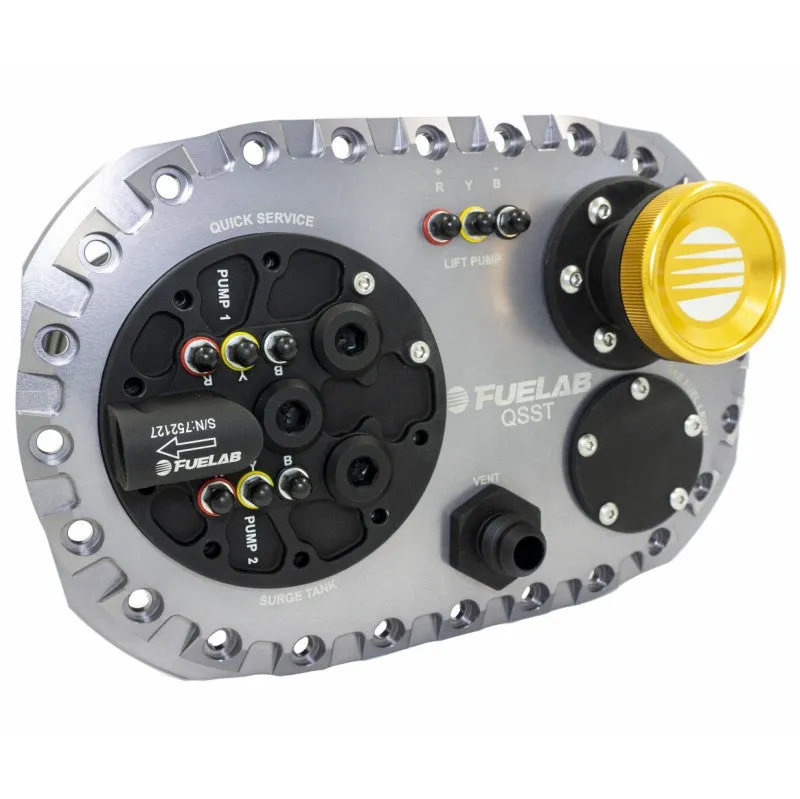 FUELAB 62710-4 Fuel System QSST Titanium with Surge Tank Pump Twin Screw FUELAB 93903, no lift pump