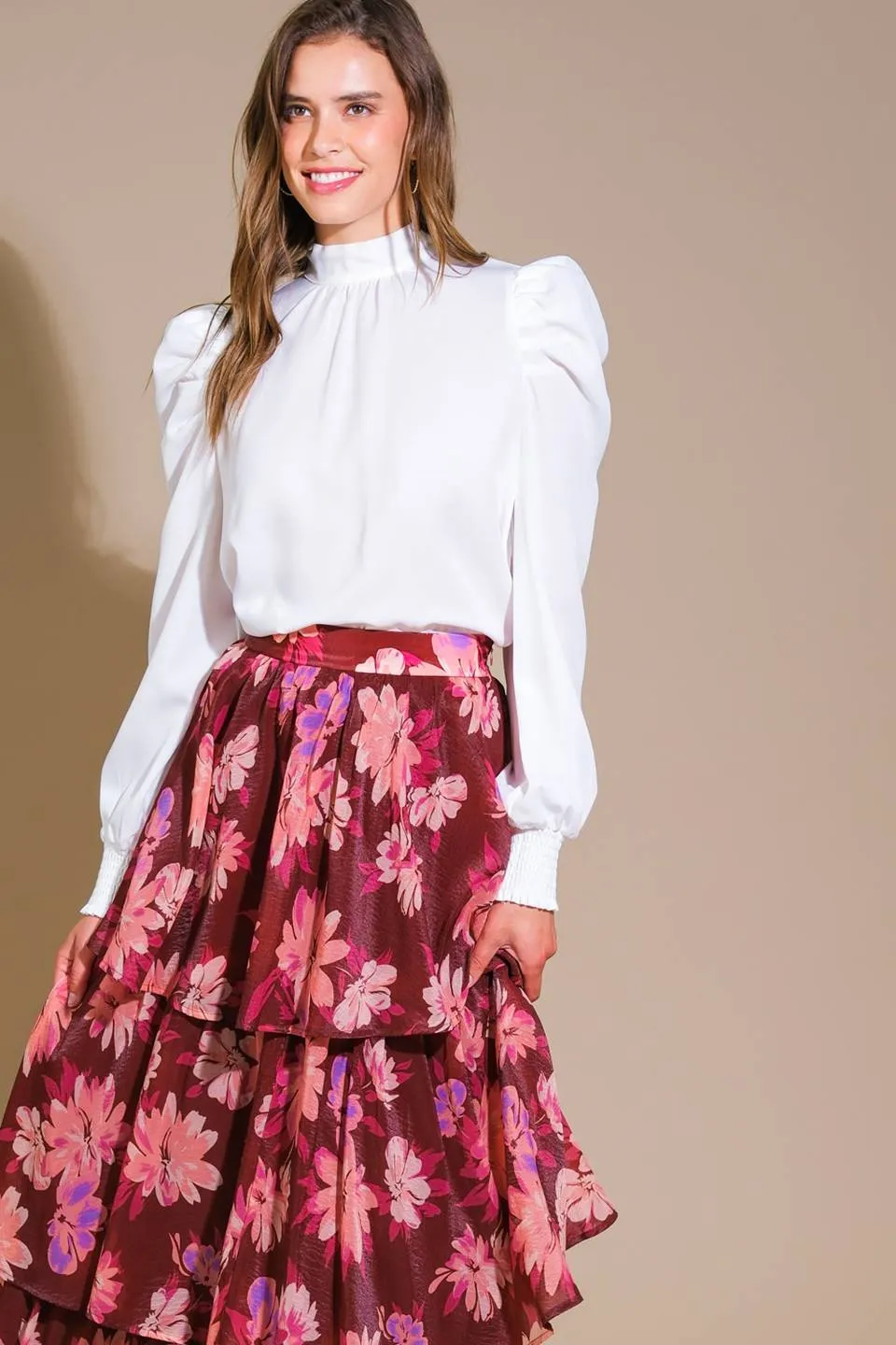 Garden Romance Woven Maxi Skirt