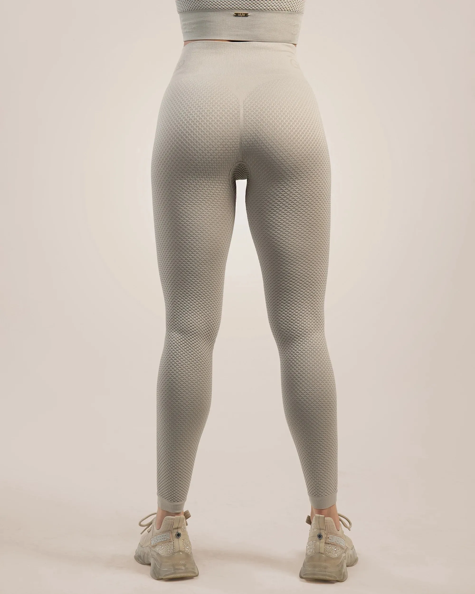 Gavelo Seamless HoneyComb Biege Leggings