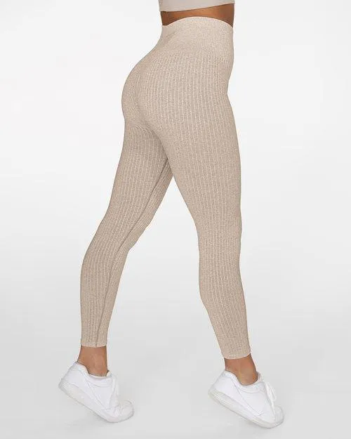 Gavelo Seamless Ribbed Leggings -Sand