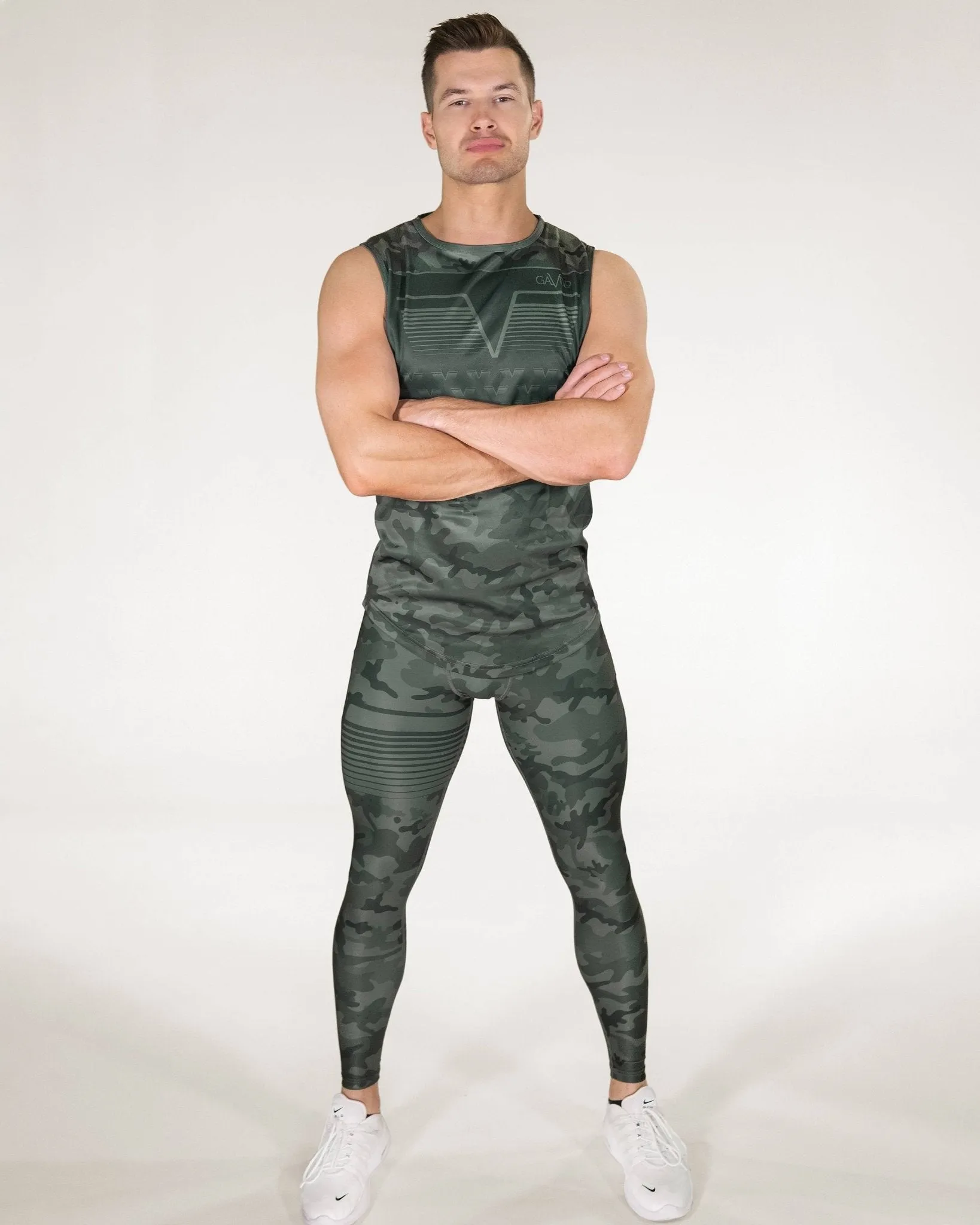 Gavelo Sniper Green Camo Compression Pants