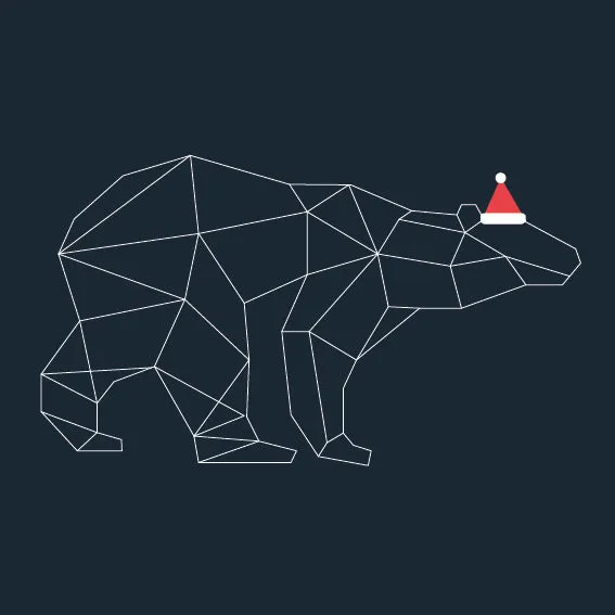 Geometric Polar Bear - Chunky Hoodie