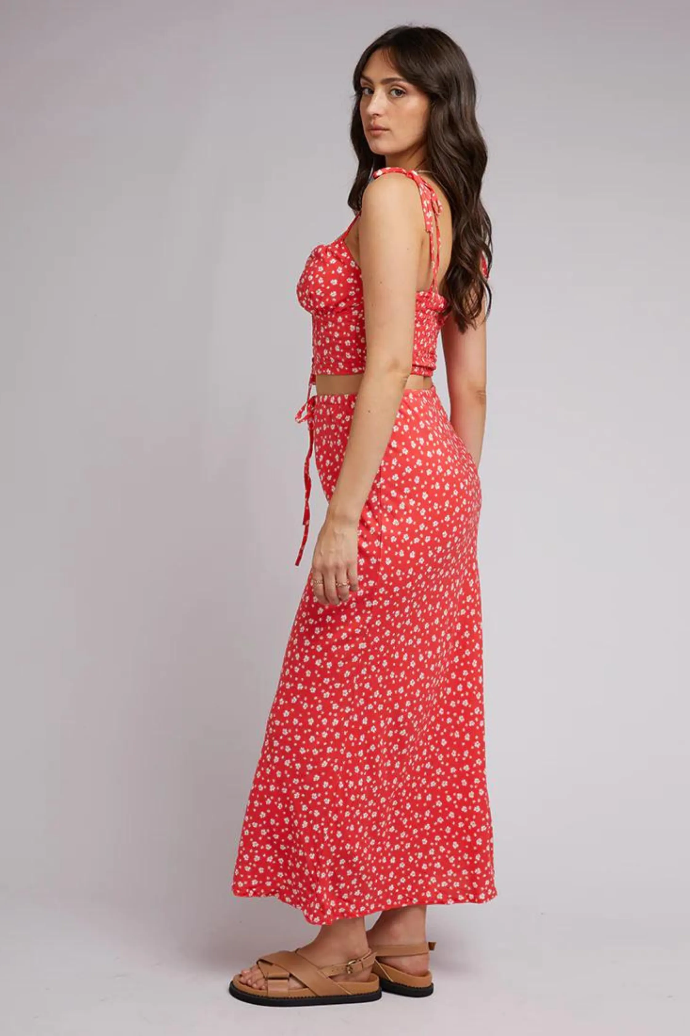 GIGI FLORAL MAXI SKIRT - Print