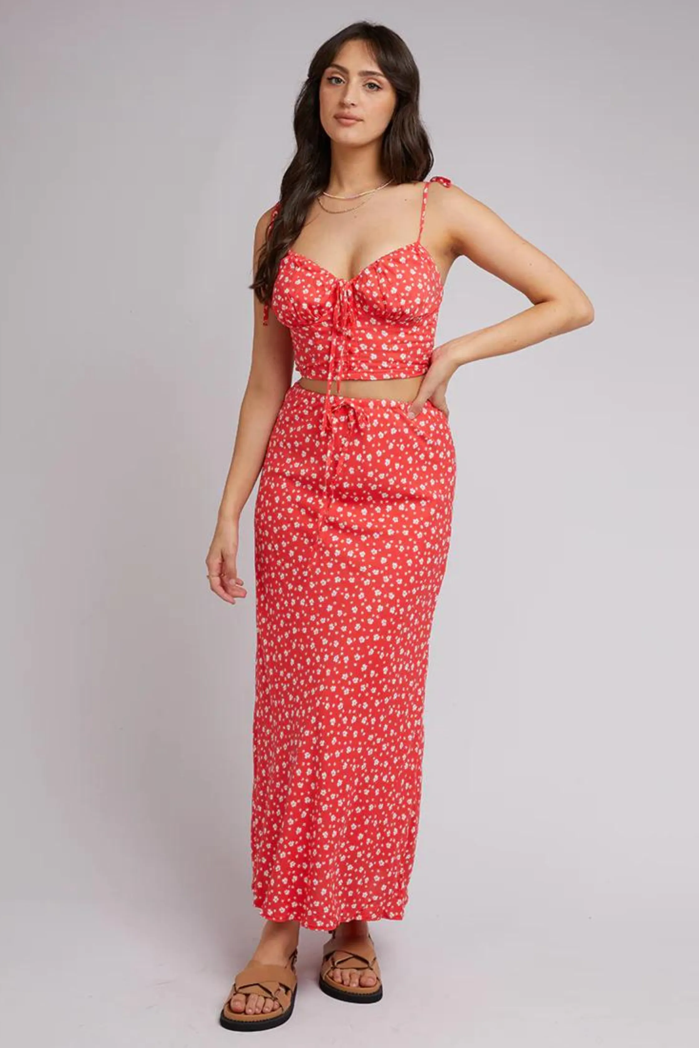 GIGI FLORAL MAXI SKIRT - Print