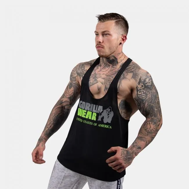Gorilla Wear Nashville Tank Top - Black-Lime