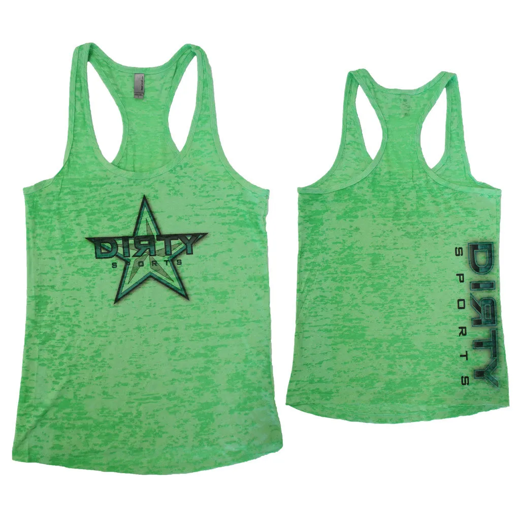 Green Razor Tank with Dirty Sports Star