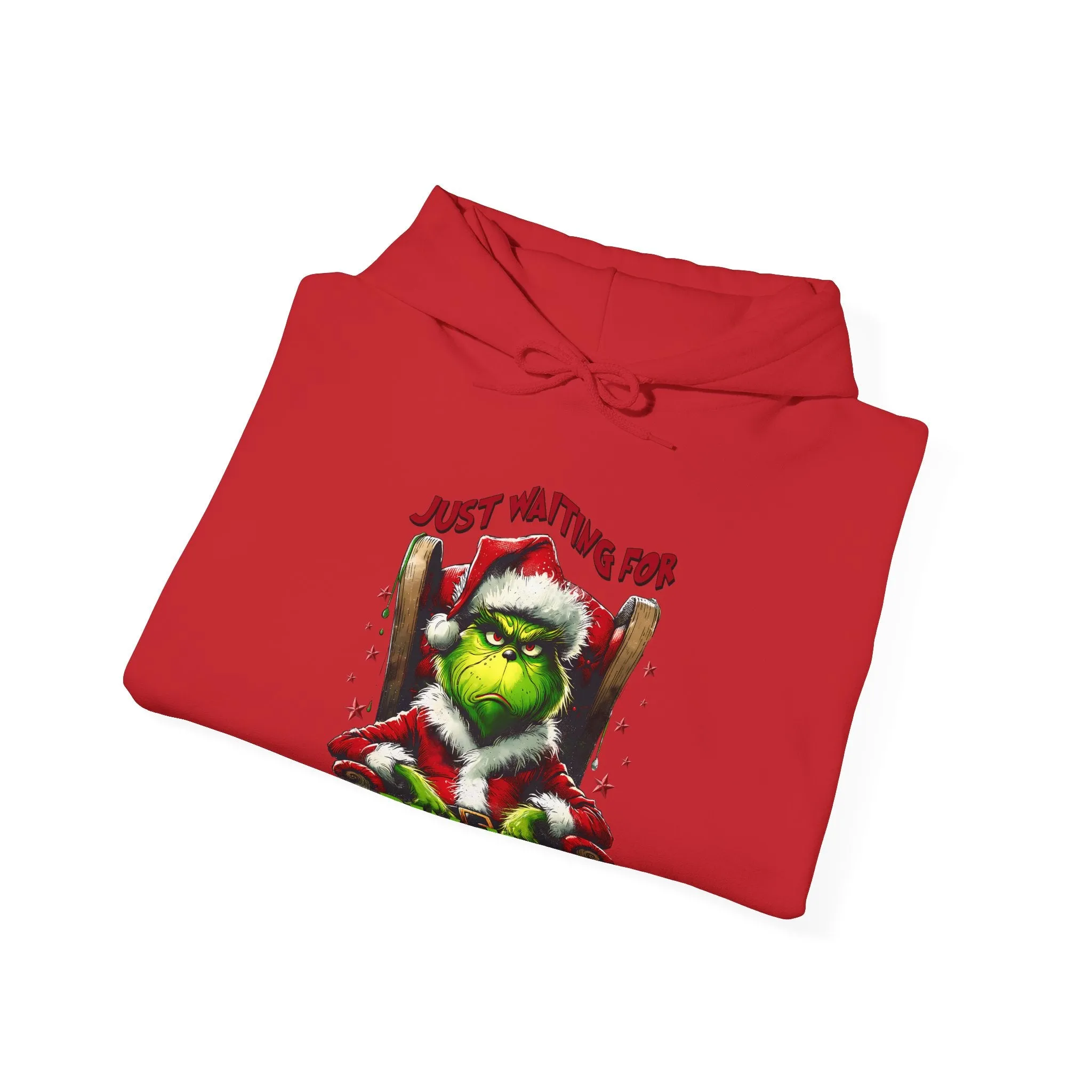 Grinch Christmas Hoodie – Just Waiting for Christmas Design