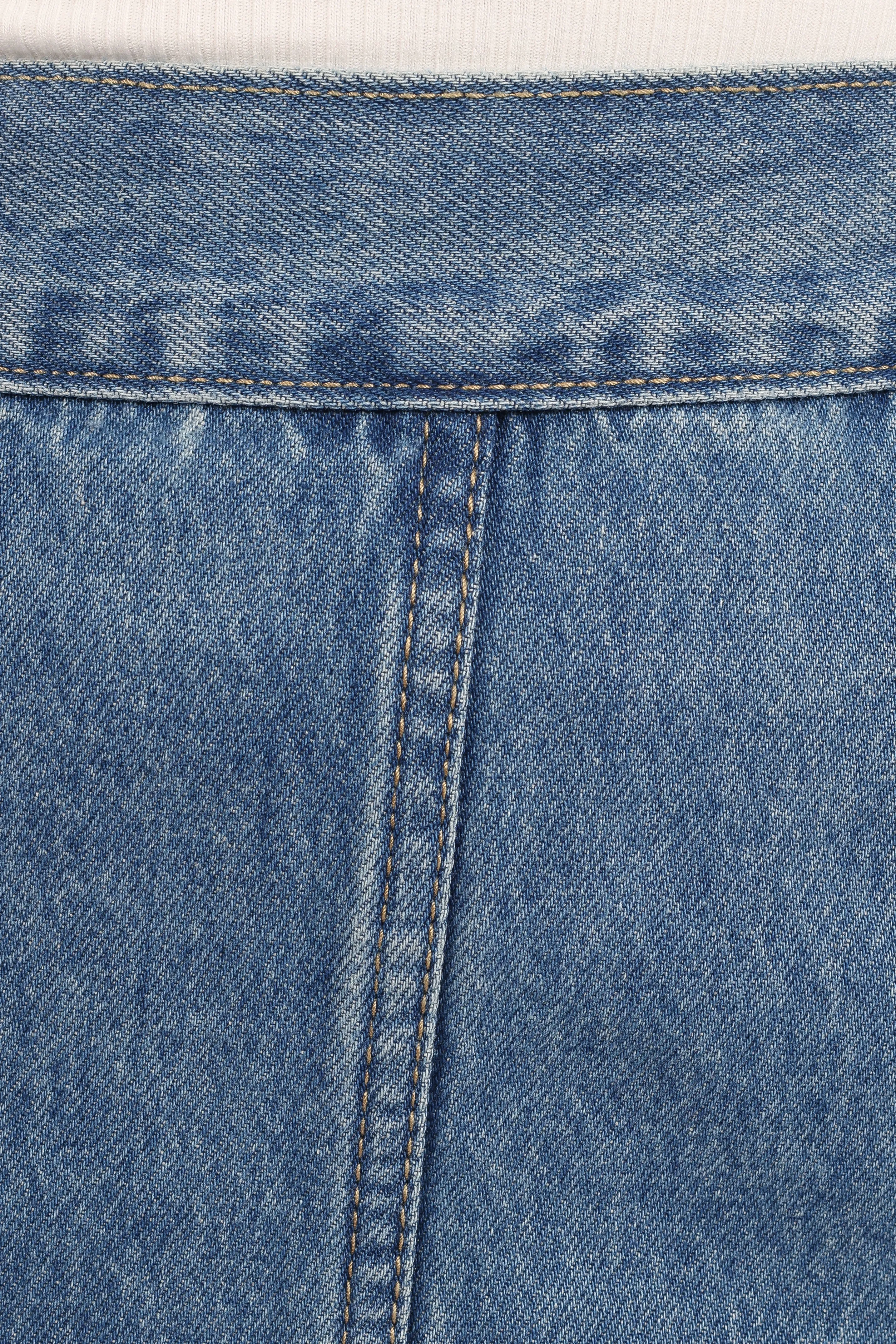 Gwen Denim Skirt - Mid Wash Denim