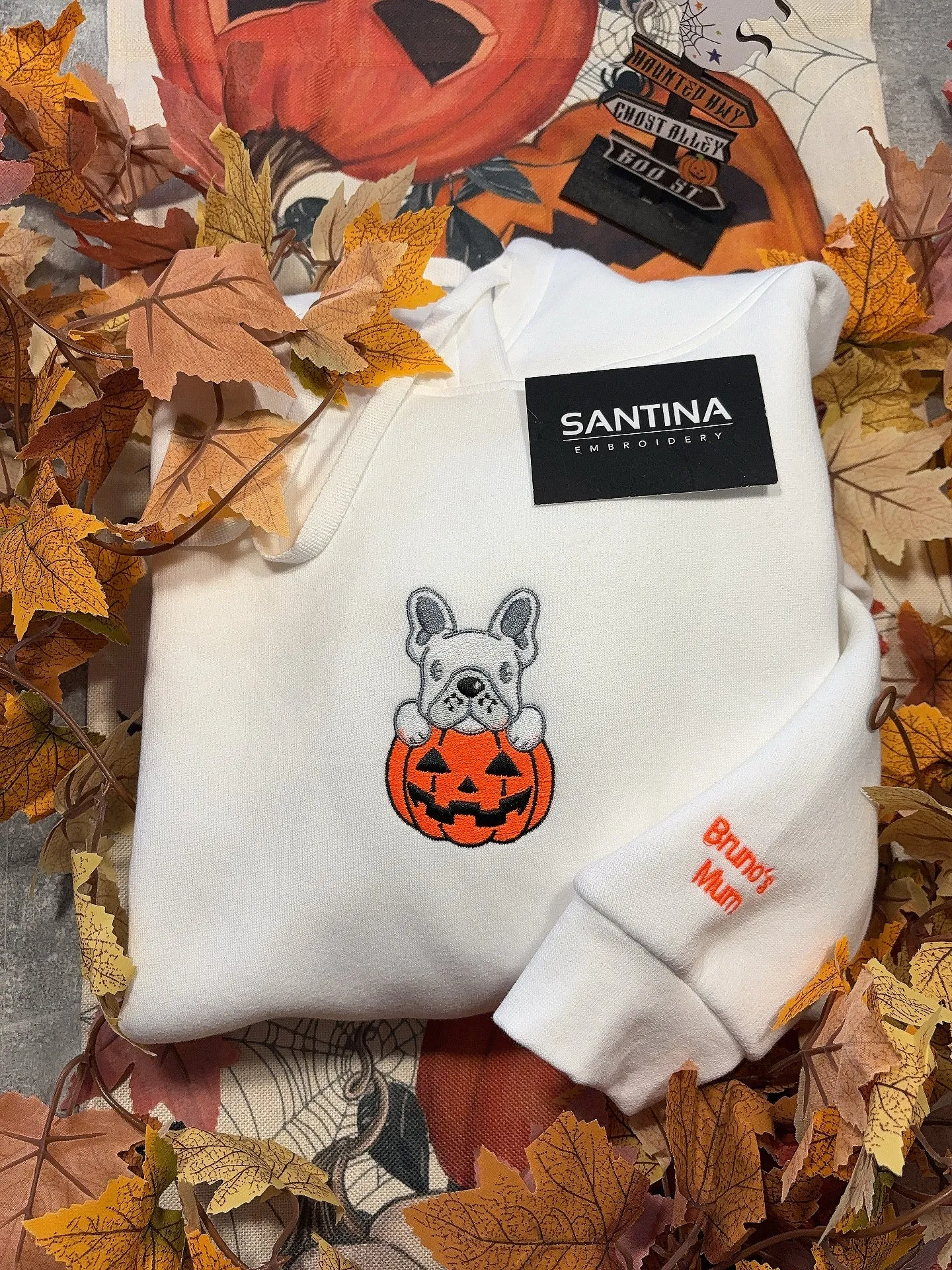 HALLOWEEN cute Pumpkin dog sweatshirt / hoodie