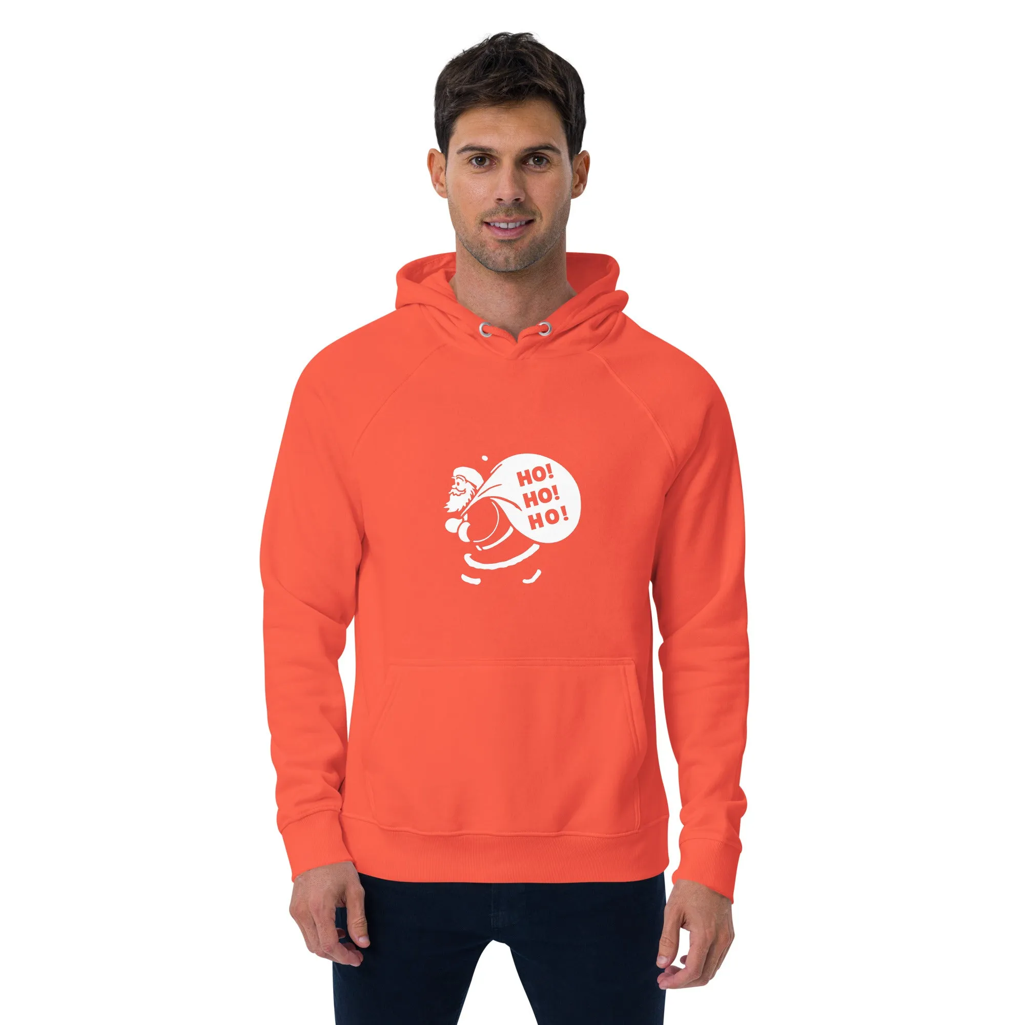 Ho Ho Ho! It's Santa! Graphics Men Eco Raglan Hoodie