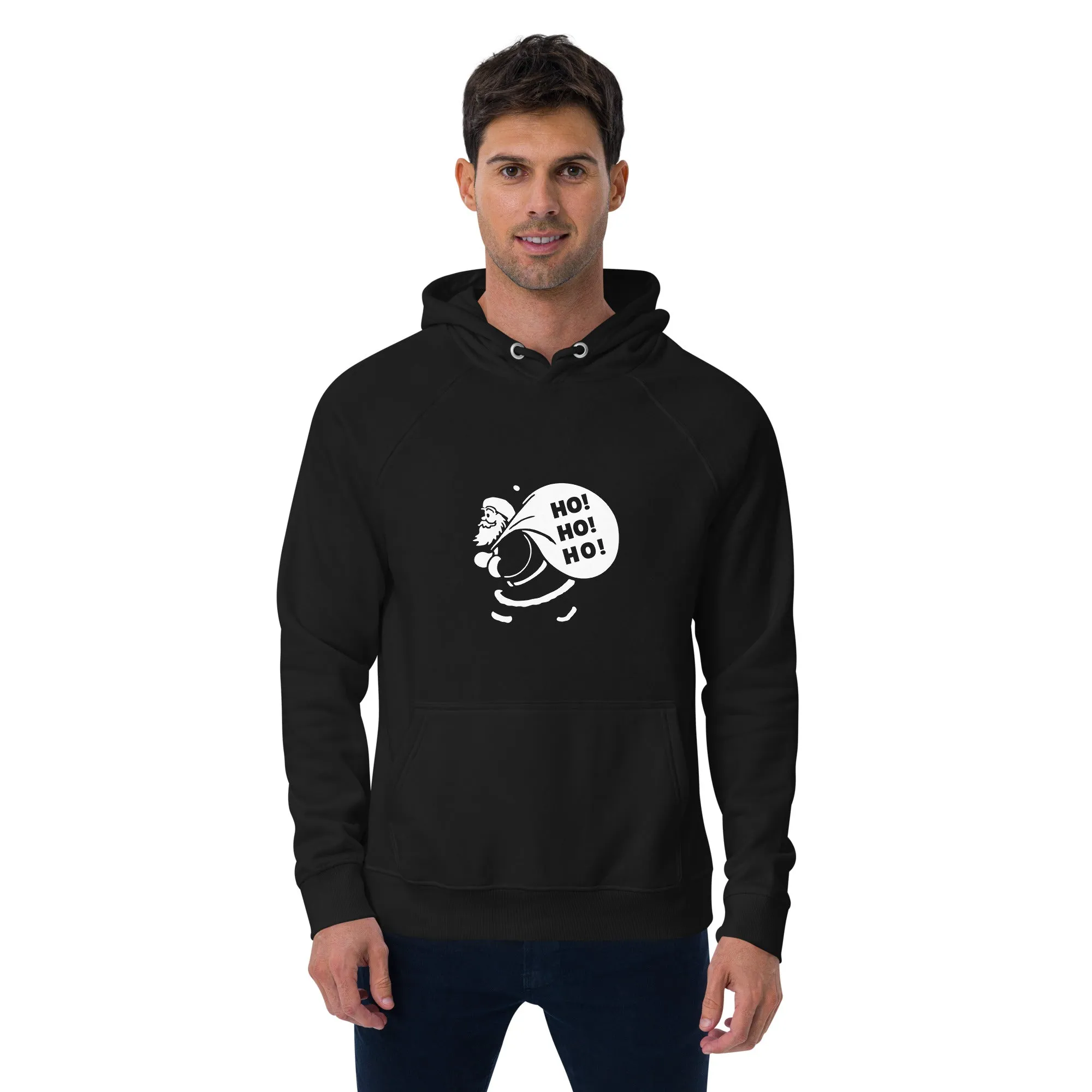 Ho Ho Ho! It's Santa! Graphics Men Eco Raglan Hoodie