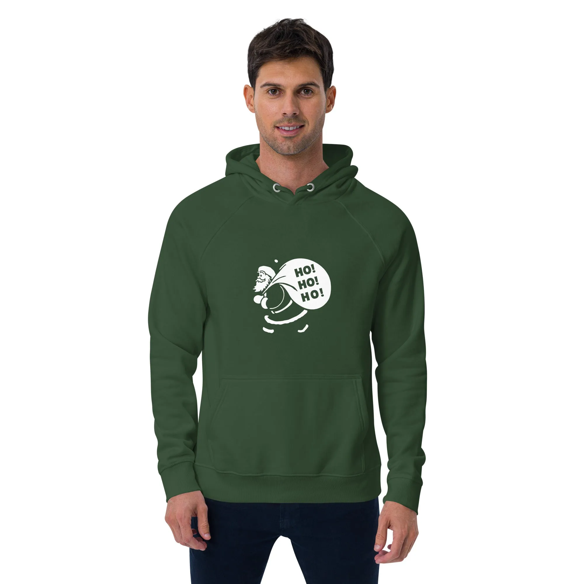Ho Ho Ho! It's Santa! Graphics Men Eco Raglan Hoodie