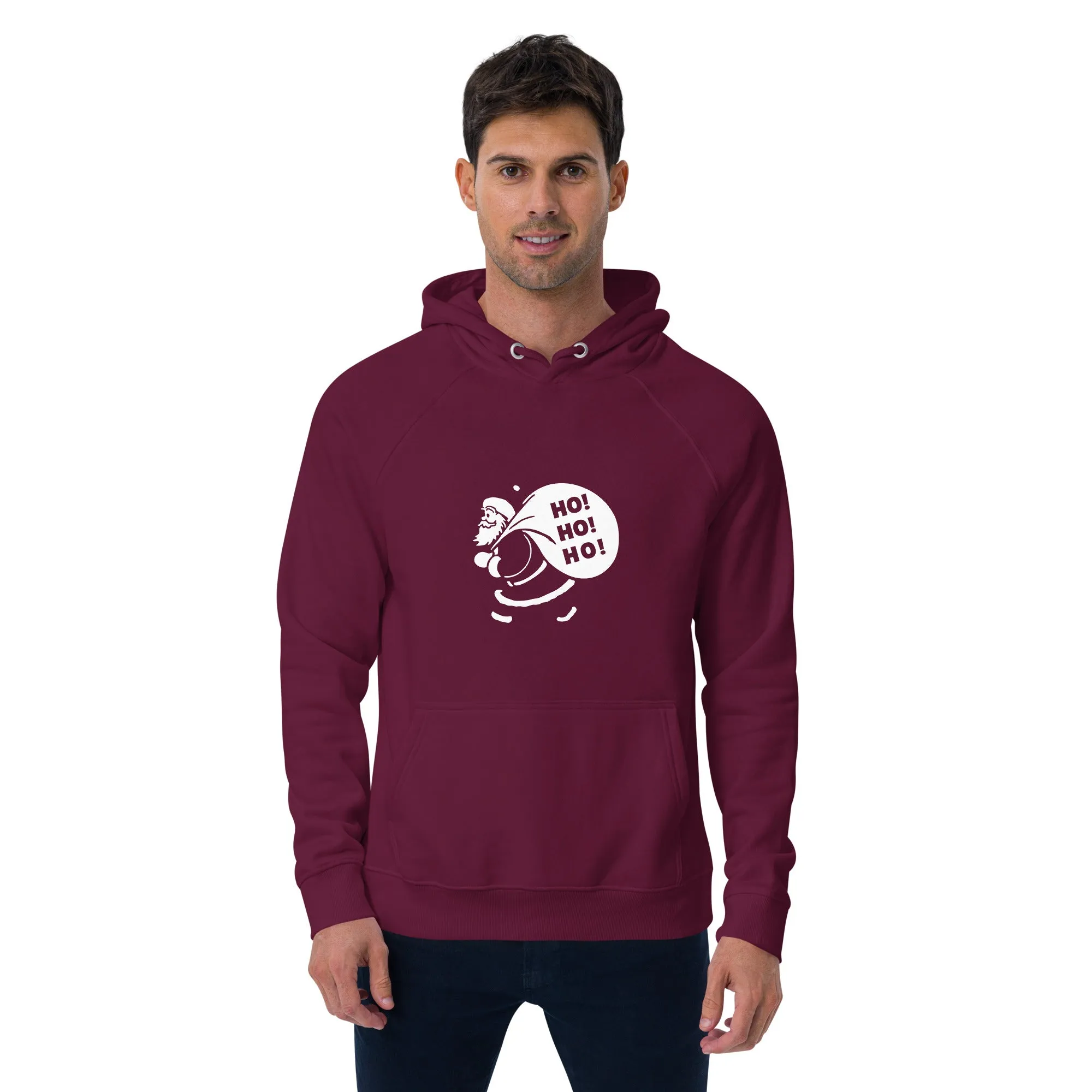 Ho Ho Ho! It's Santa! Graphics Men Eco Raglan Hoodie