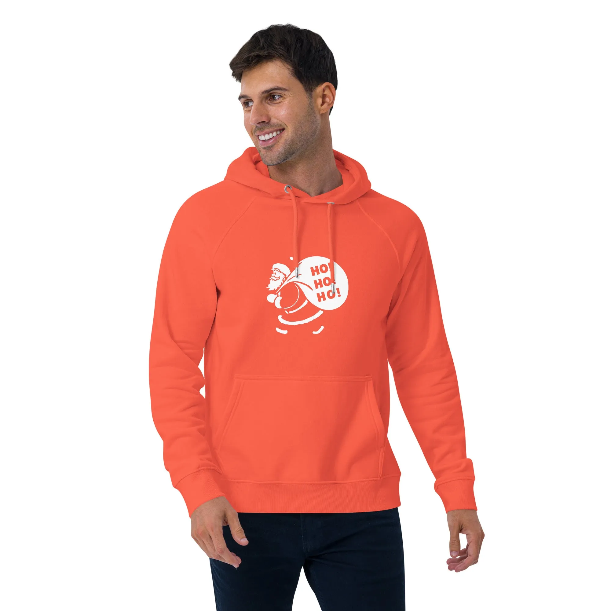Ho Ho Ho! It's Santa! Graphics Men Eco Raglan Hoodie