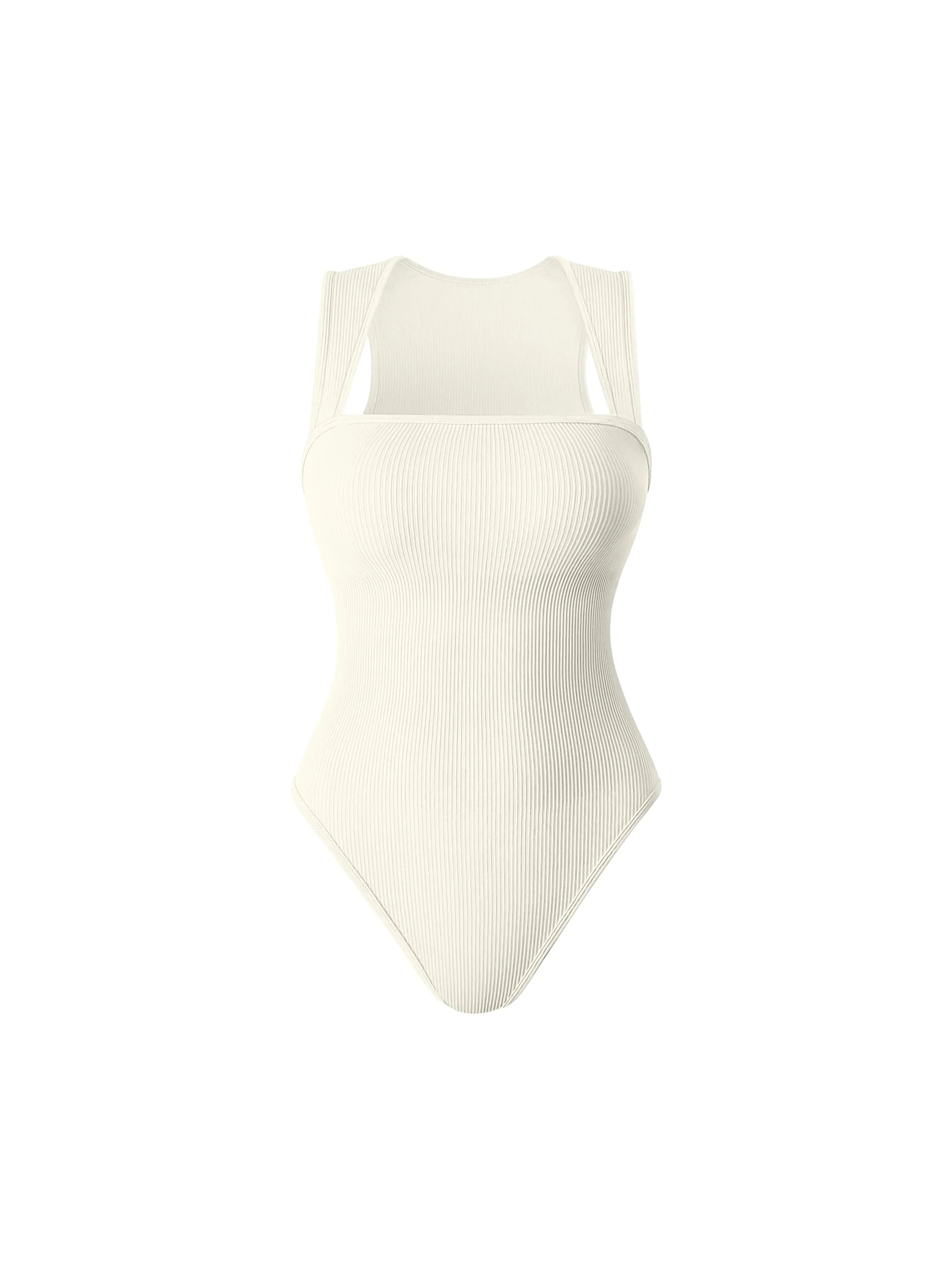 🔥HOT SALE 49% OFF🔥Racerback Wide Shoulder Straps Seamless Bodysuit