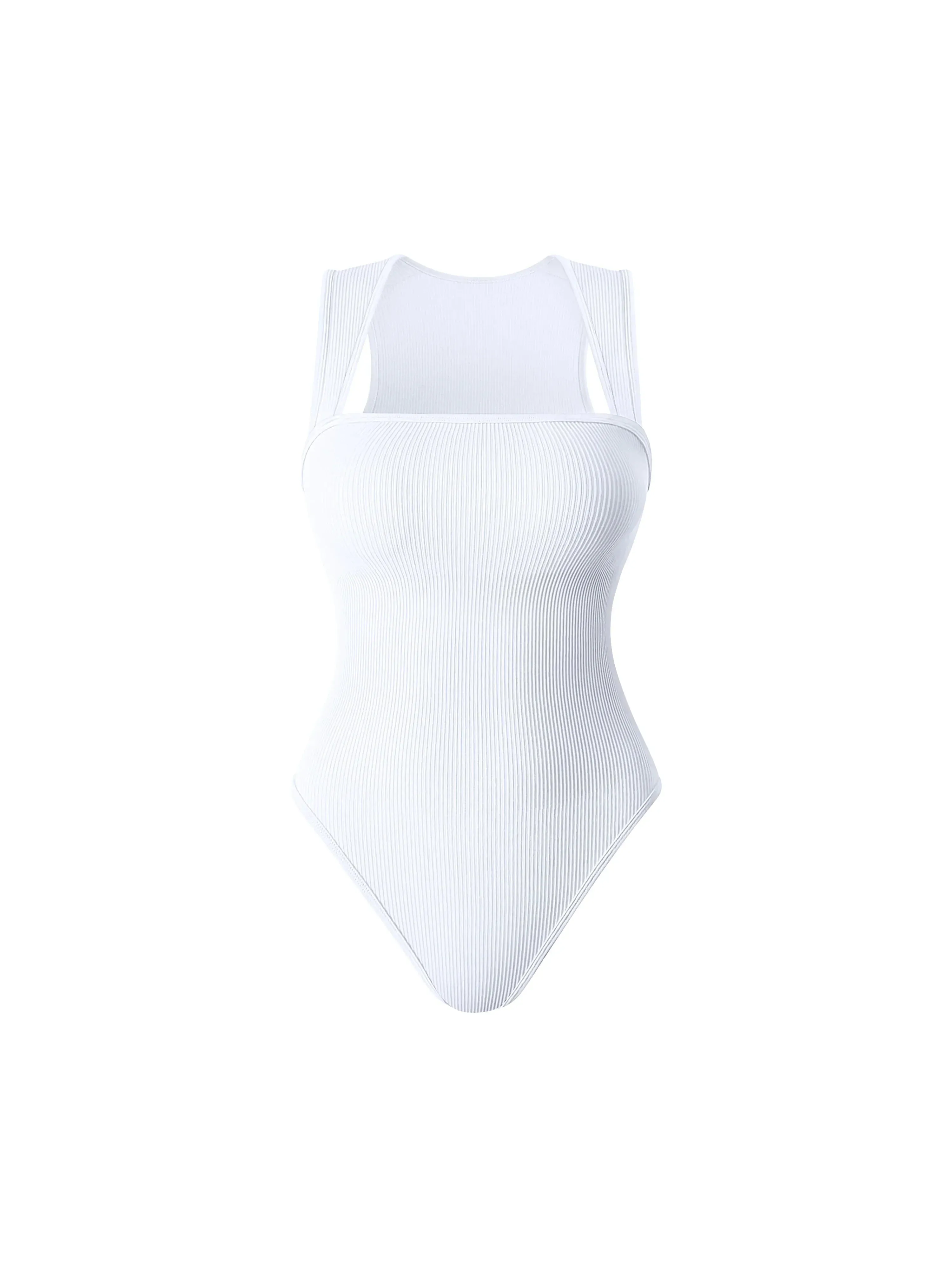 🔥HOT SALE 49% OFF🔥Racerback Wide Shoulder Straps Seamless Bodysuit