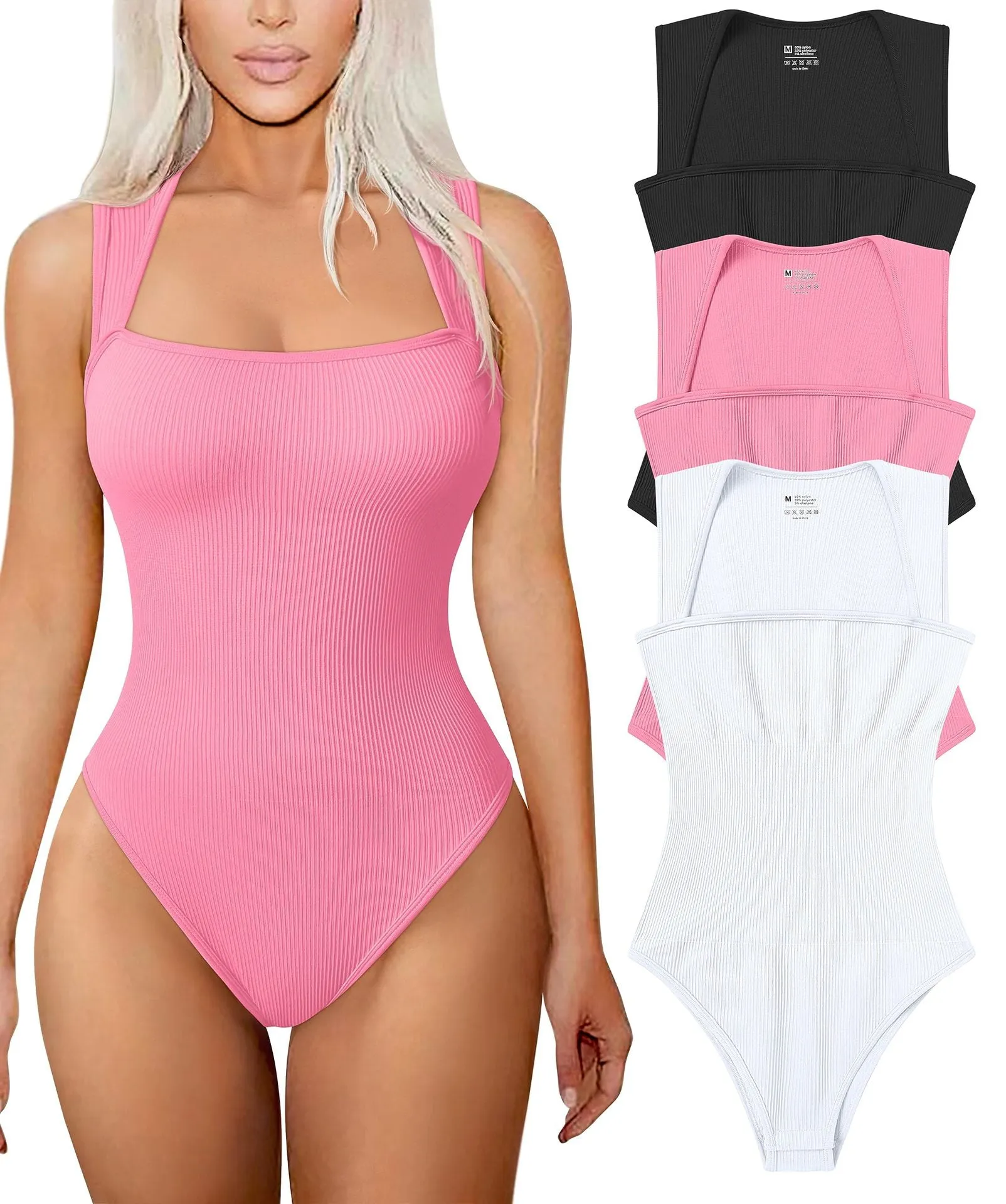 🔥HOT SALE 49% OFF🔥Racerback Wide Shoulder Straps Seamless Bodysuit